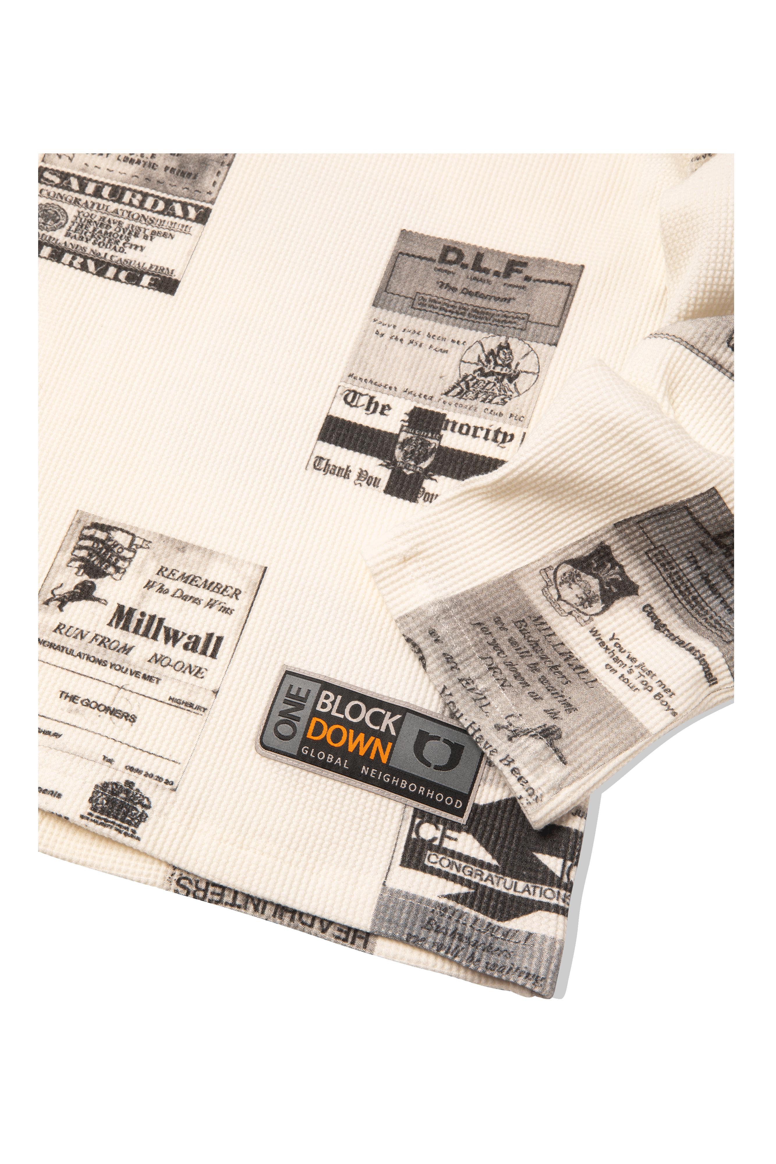 Business Card Allover Print Waffle Top