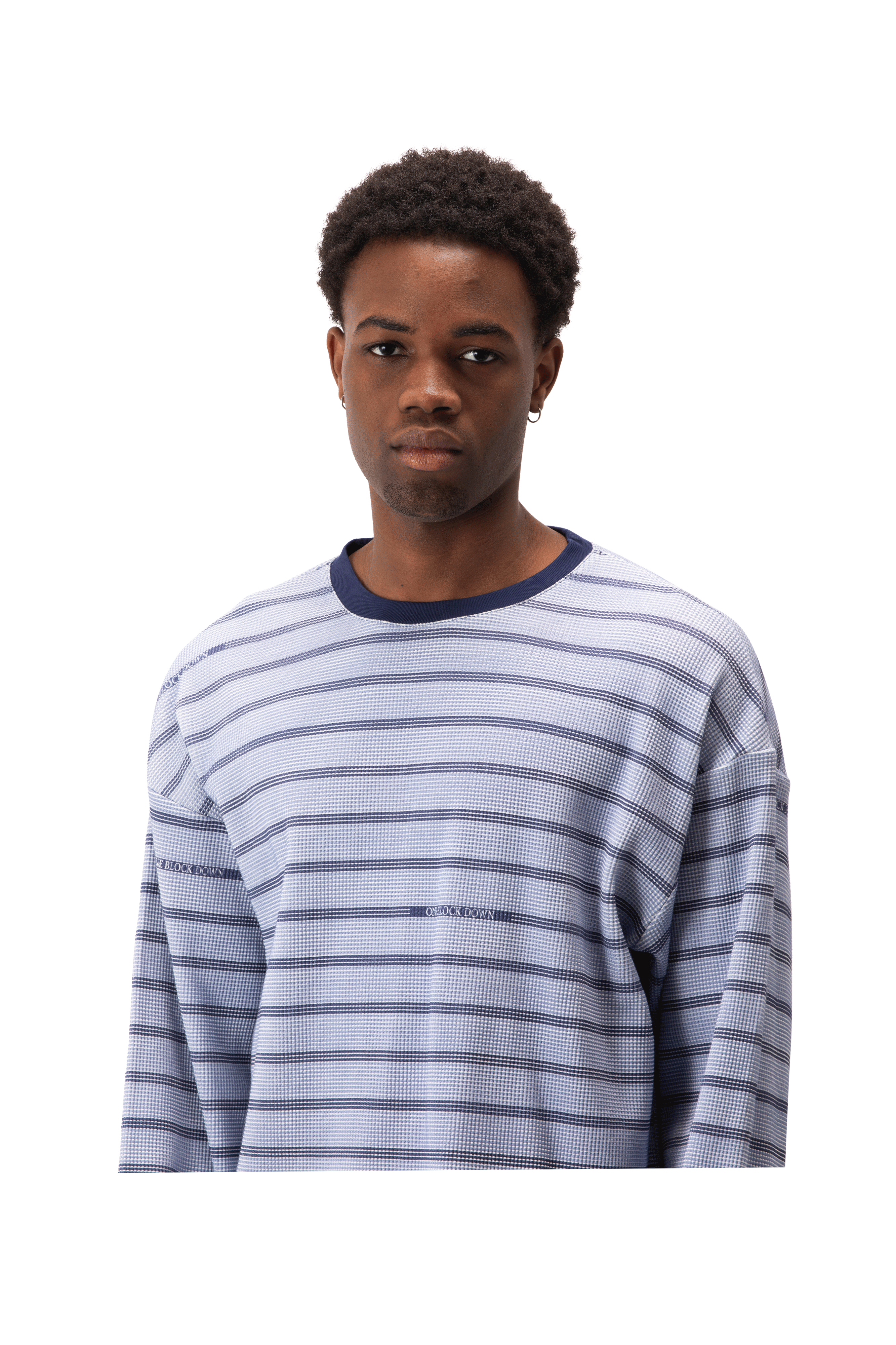 Logo Stripe Waffle Top