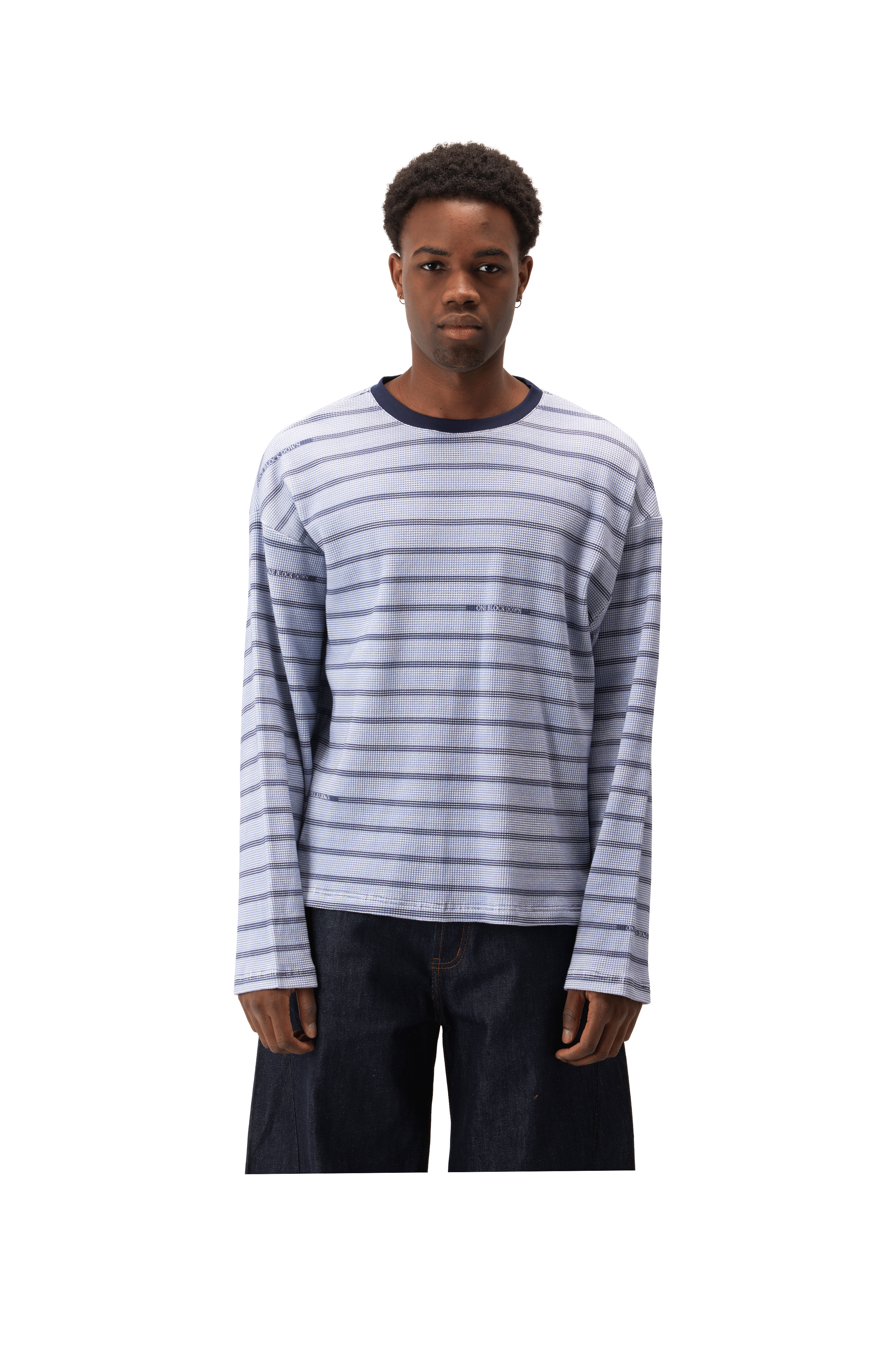 Logo Stripe Waffle Top