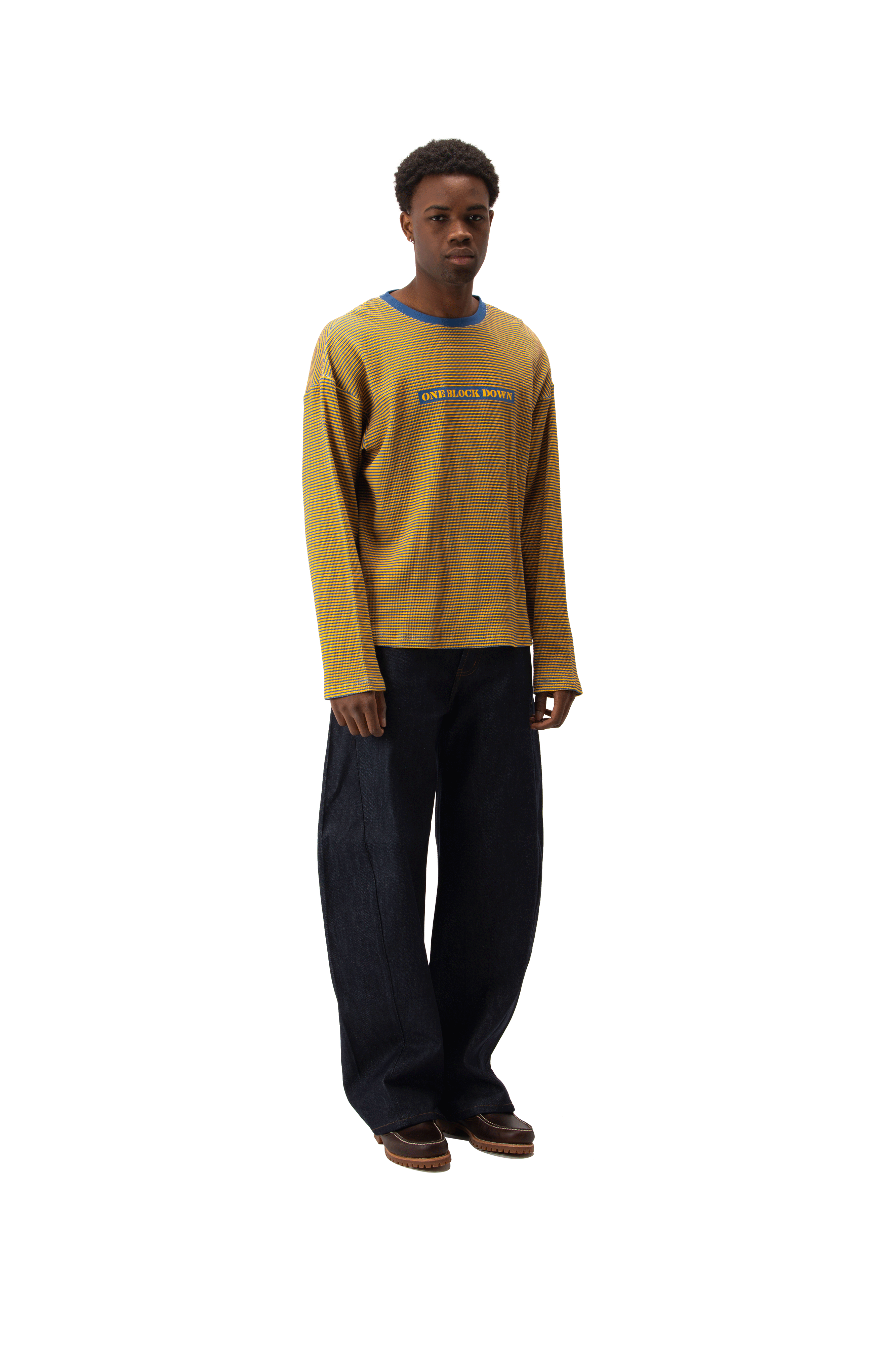 Stripe Waffle Longsleeve Top