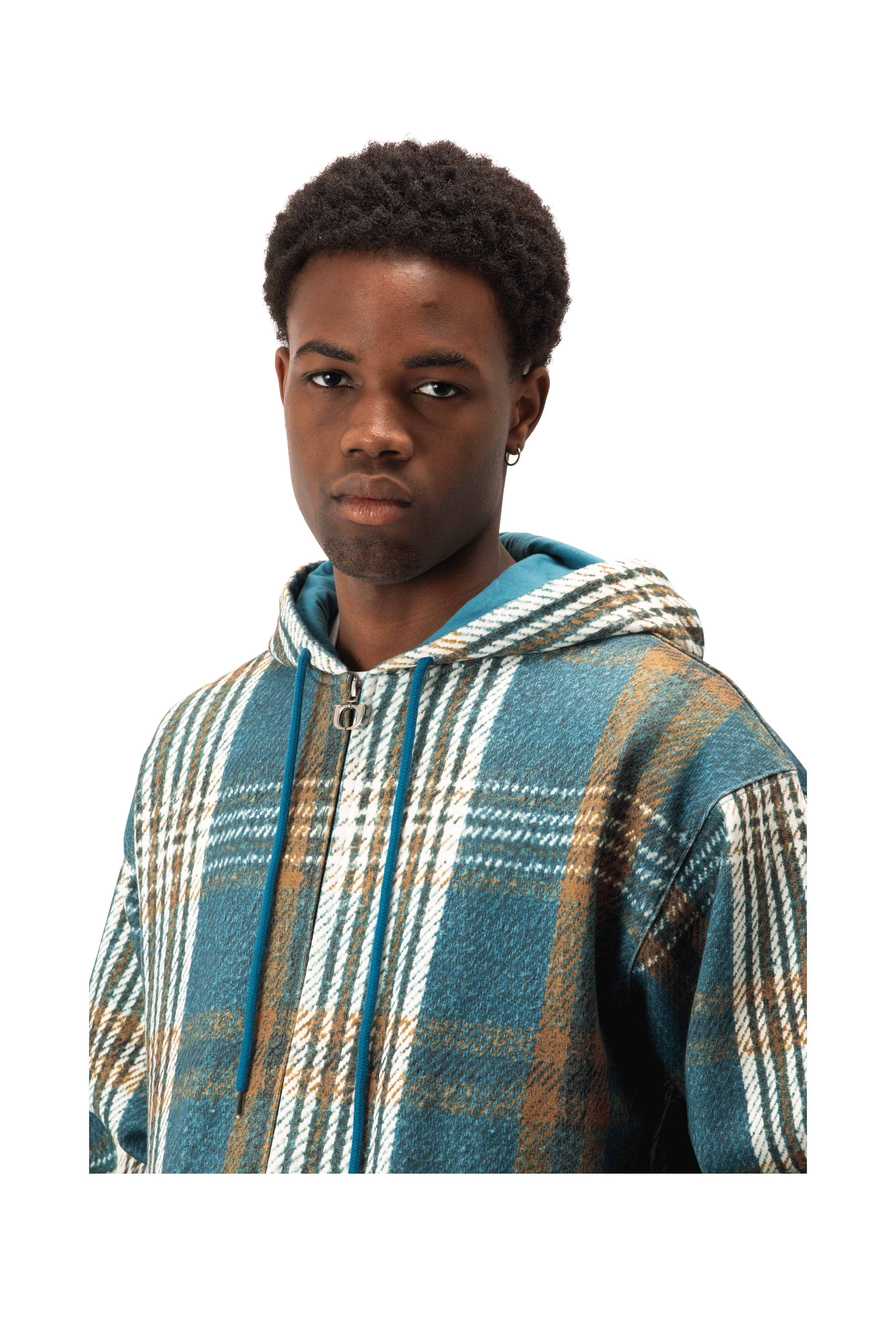 Scan Print Zip-Up Hoodie