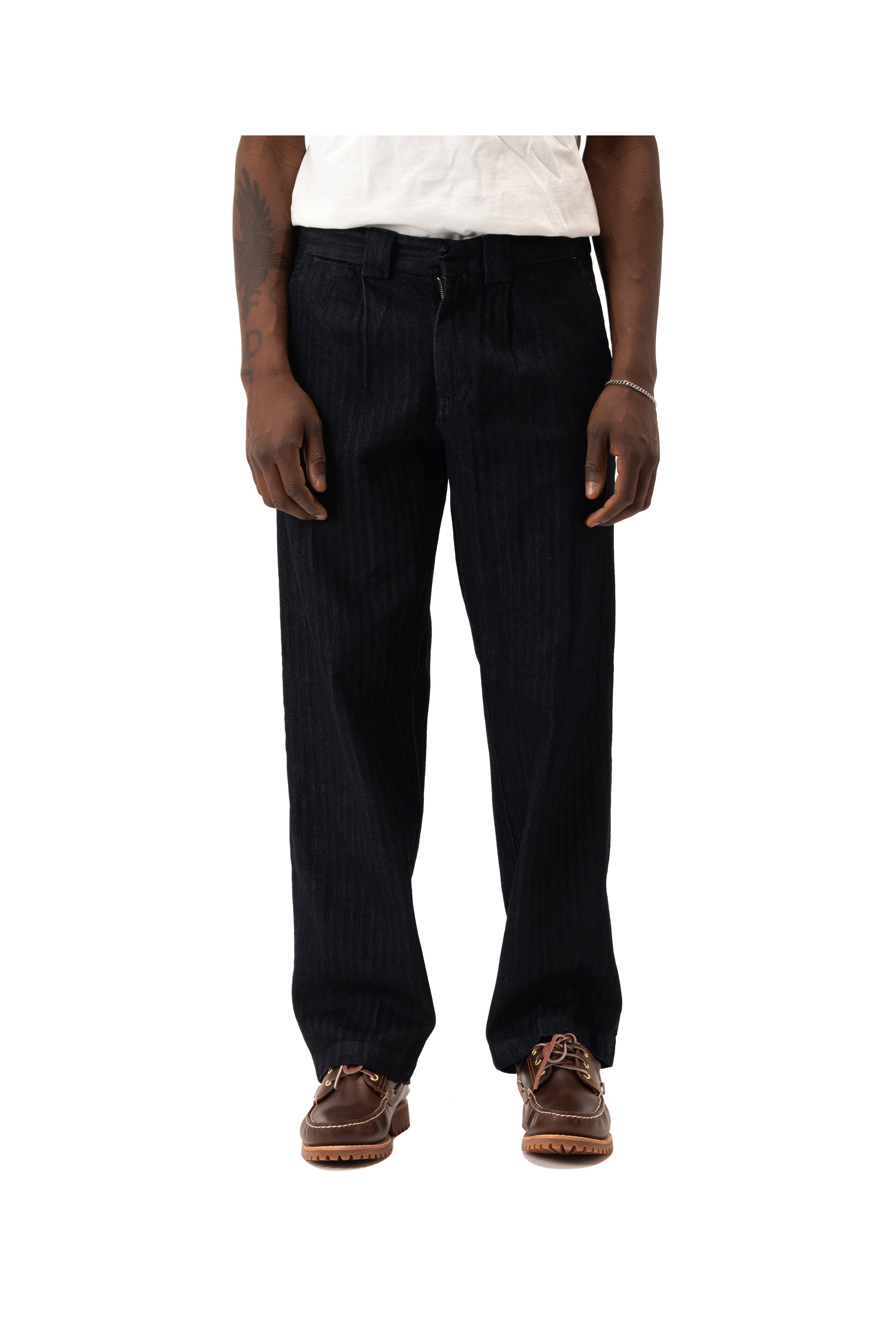 Selvedge Herringbone Denim Rinsed