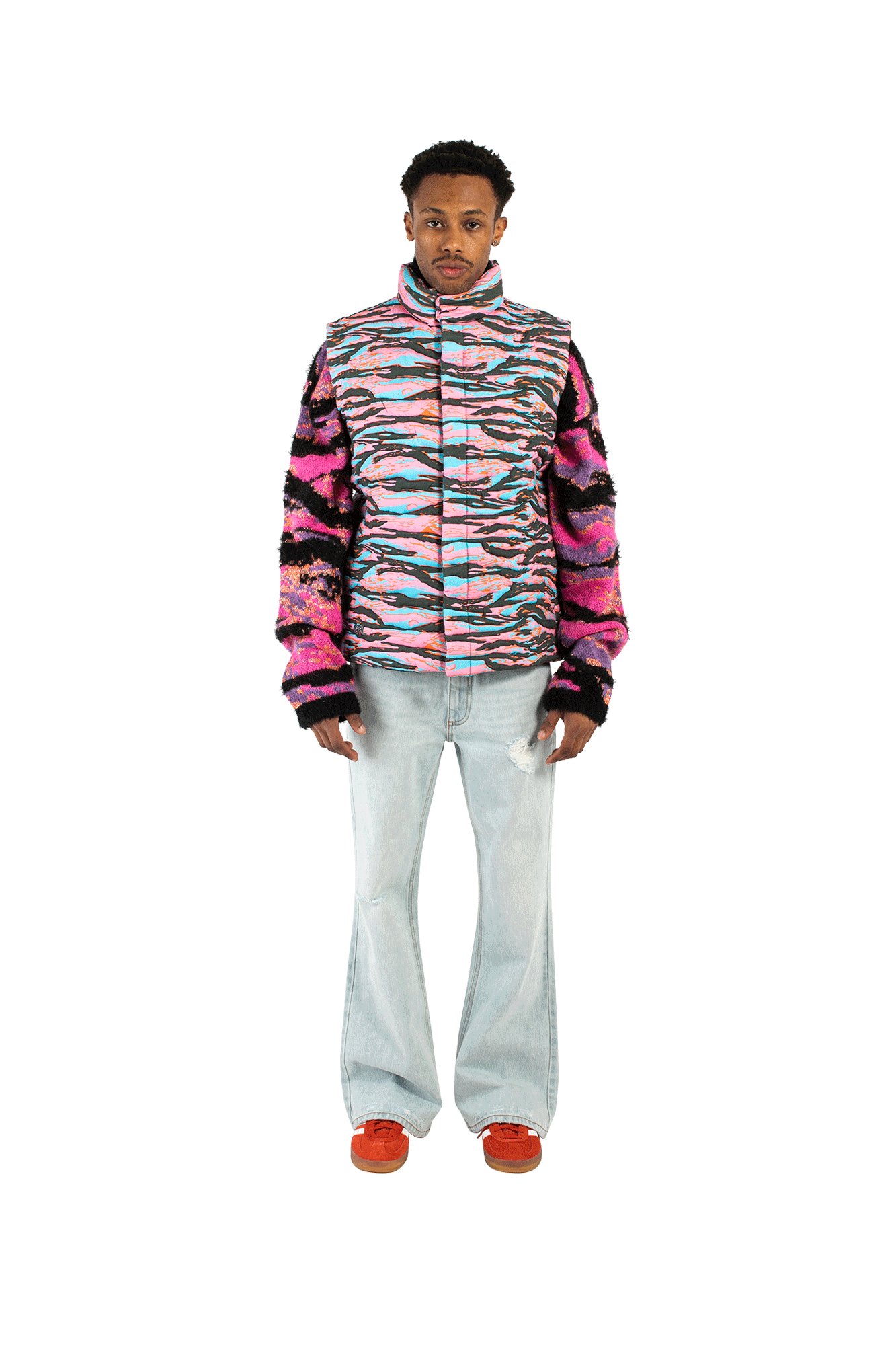 Printed Quilted Puffer Vest