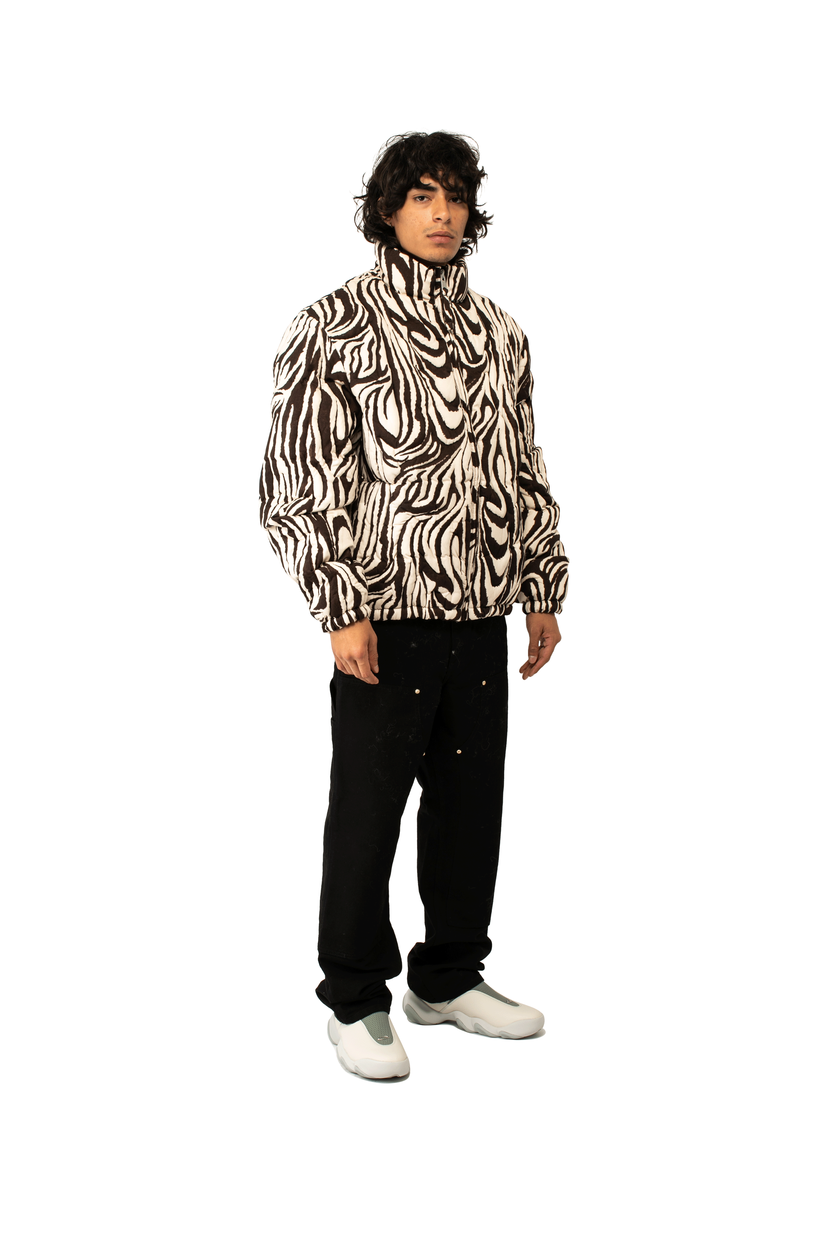 Zebra Quilted Puffer Woven