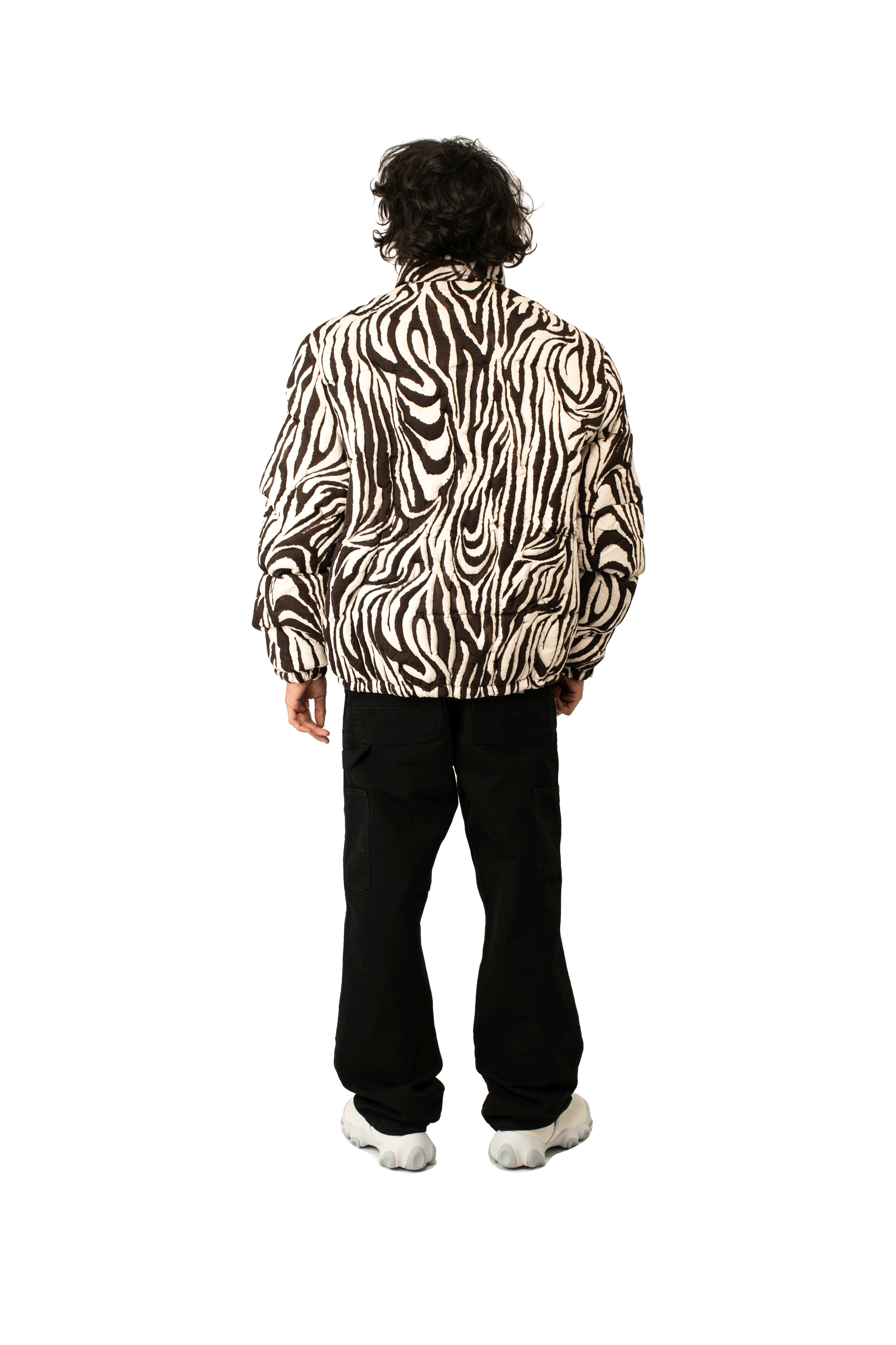 Zebra Quilted Puffer Woven