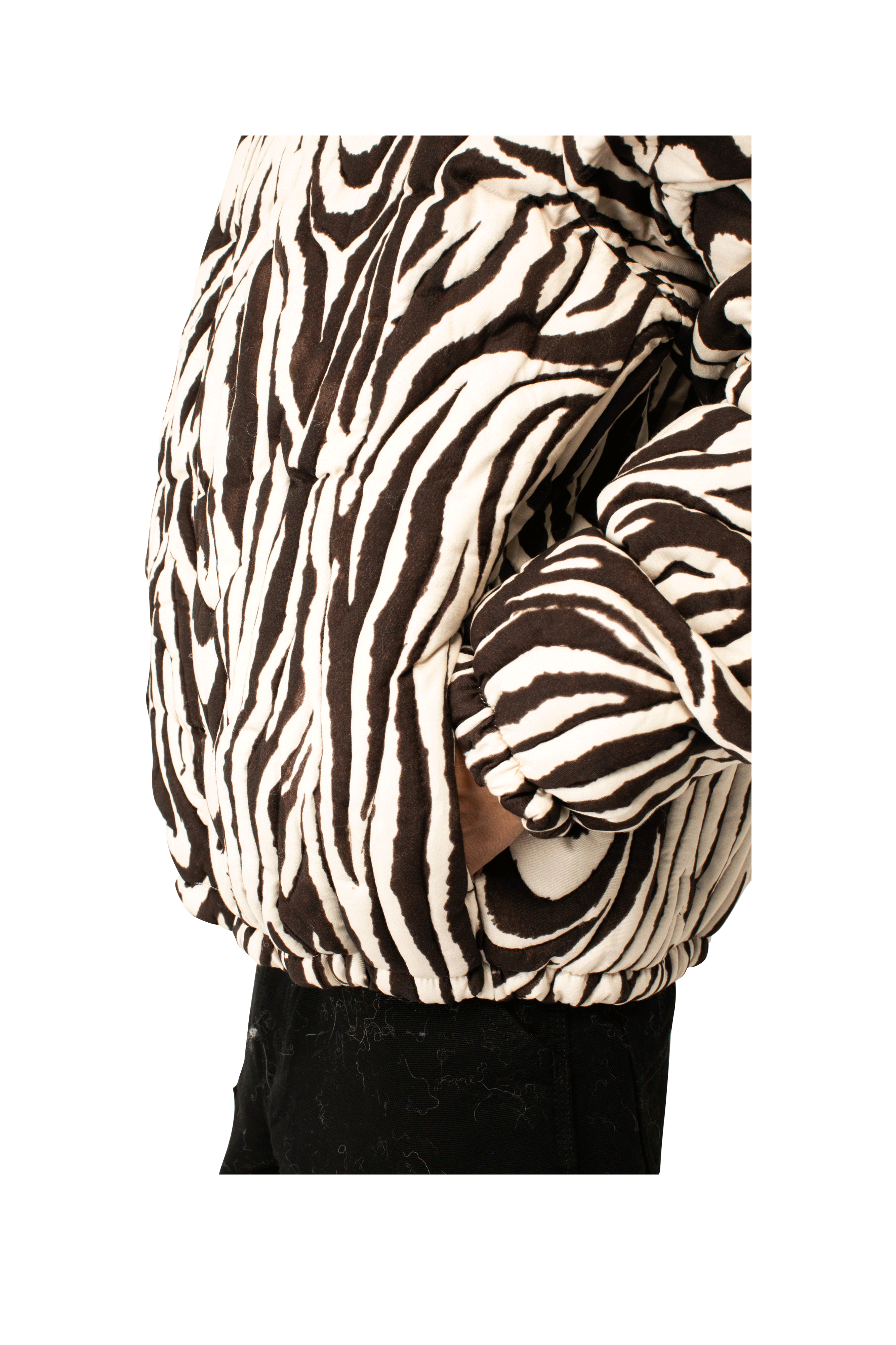 Zebra Quilted Puffer Woven