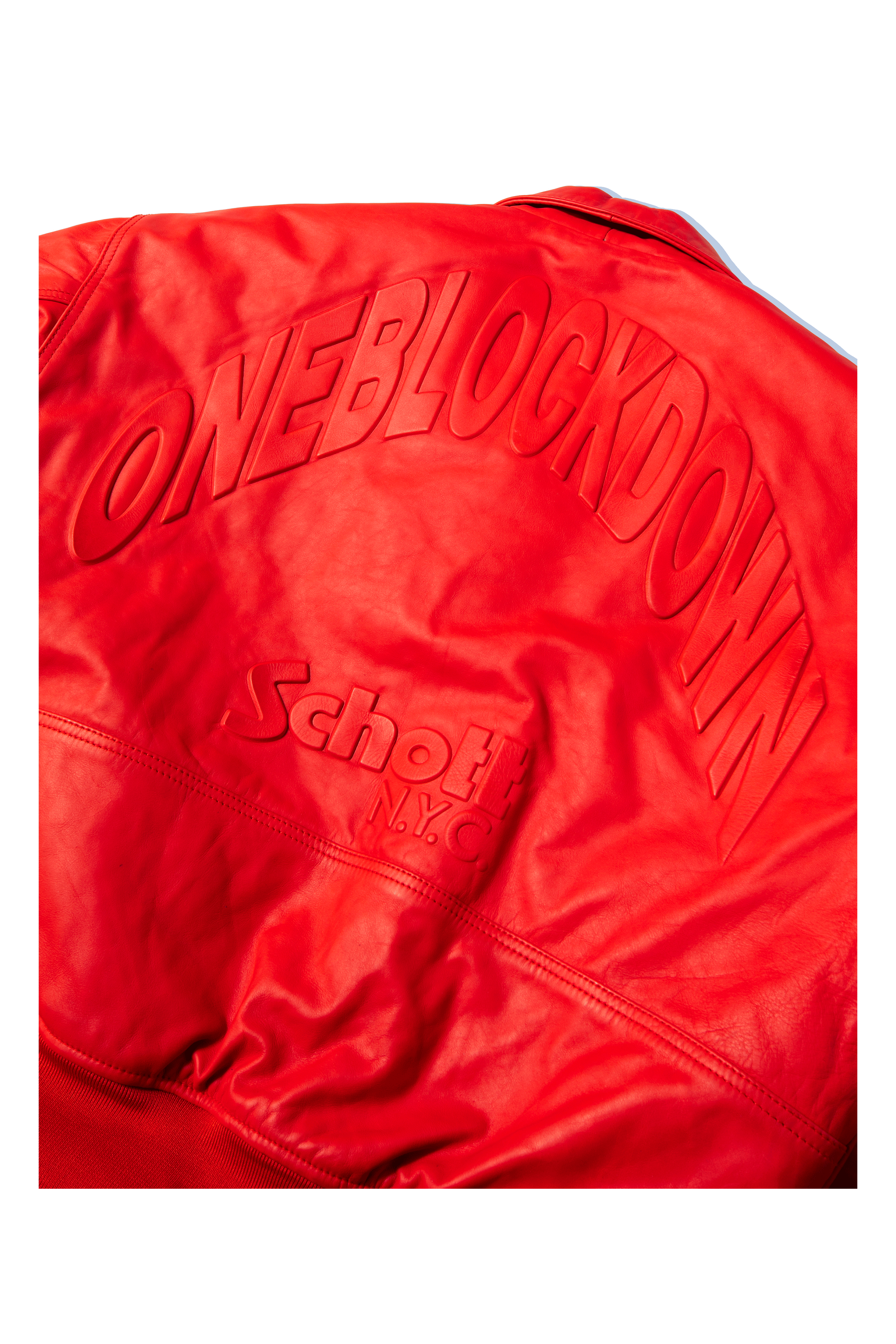 Leather Jacket x One Block Down "Fire".