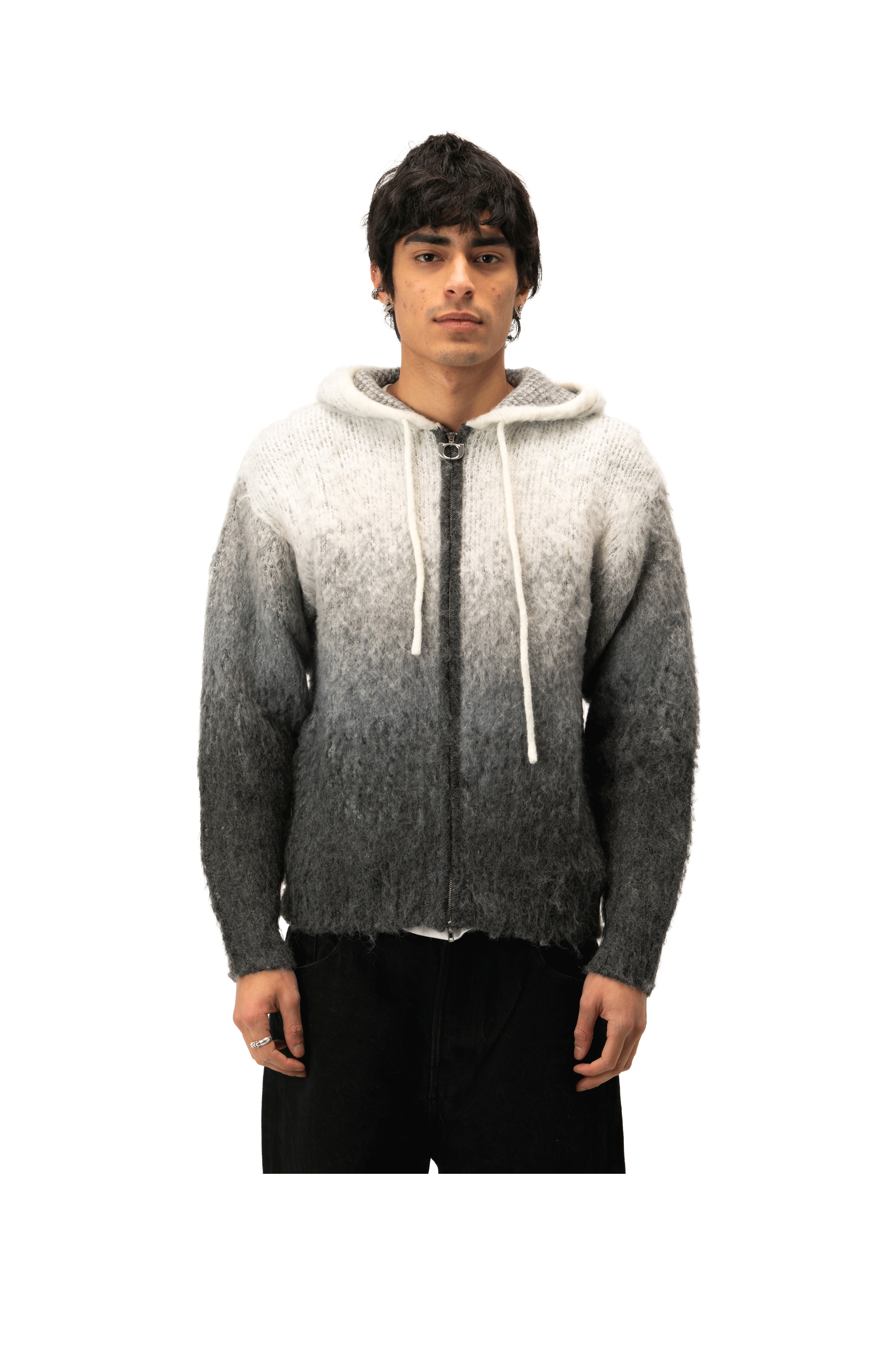 Knitted Gradient Hoodie