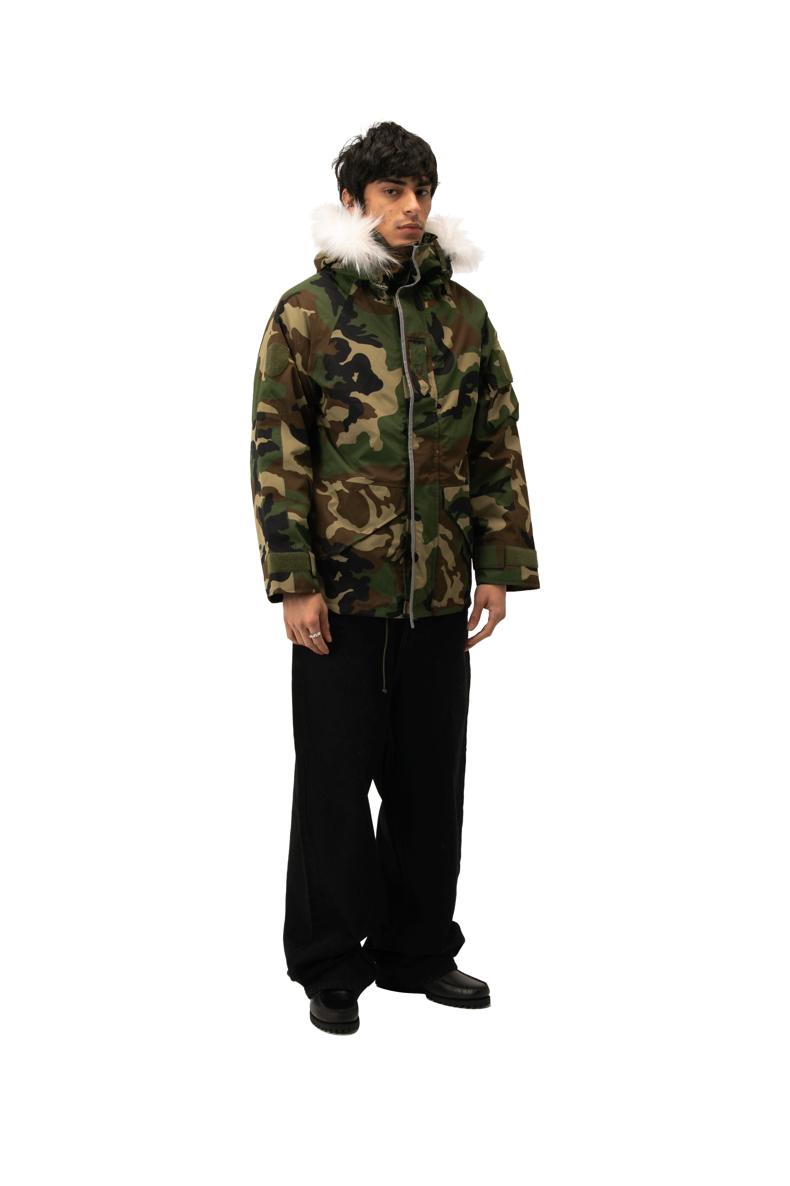 Woodland Camo Link Fur Parka