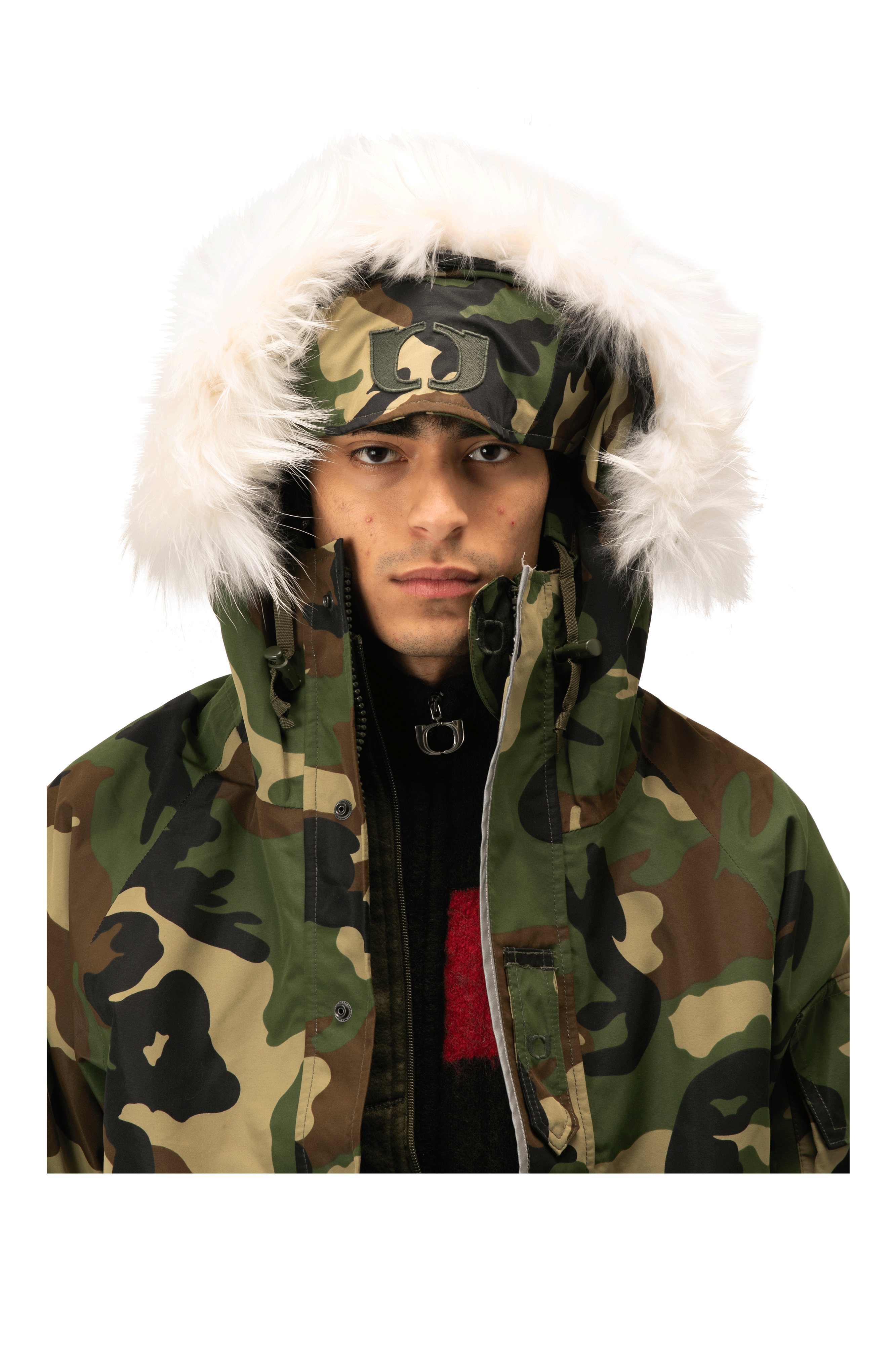 Woodland Camo Link Fur Parka