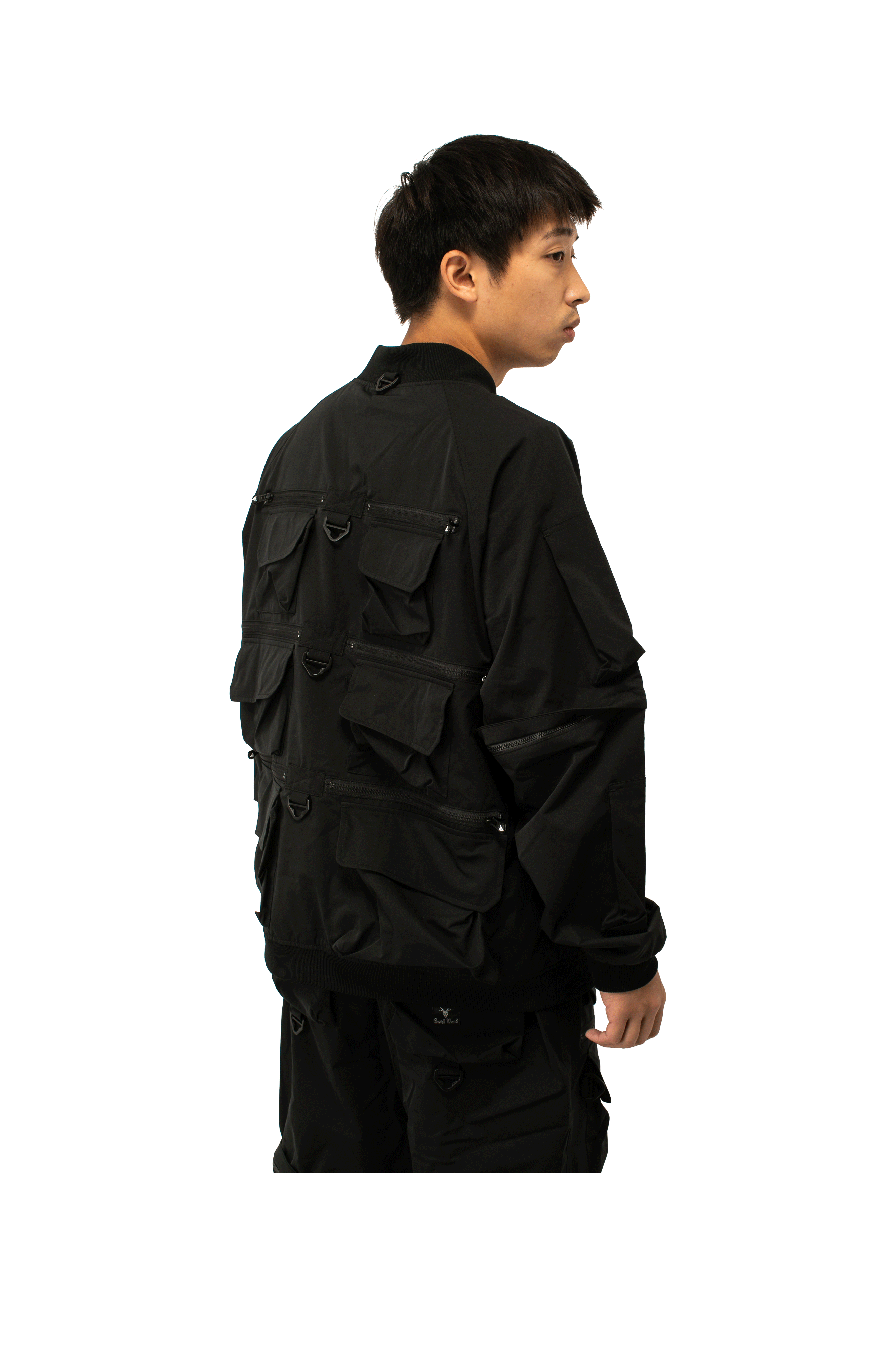 Twill Multi-Pocket Zipped 2Way Jacket