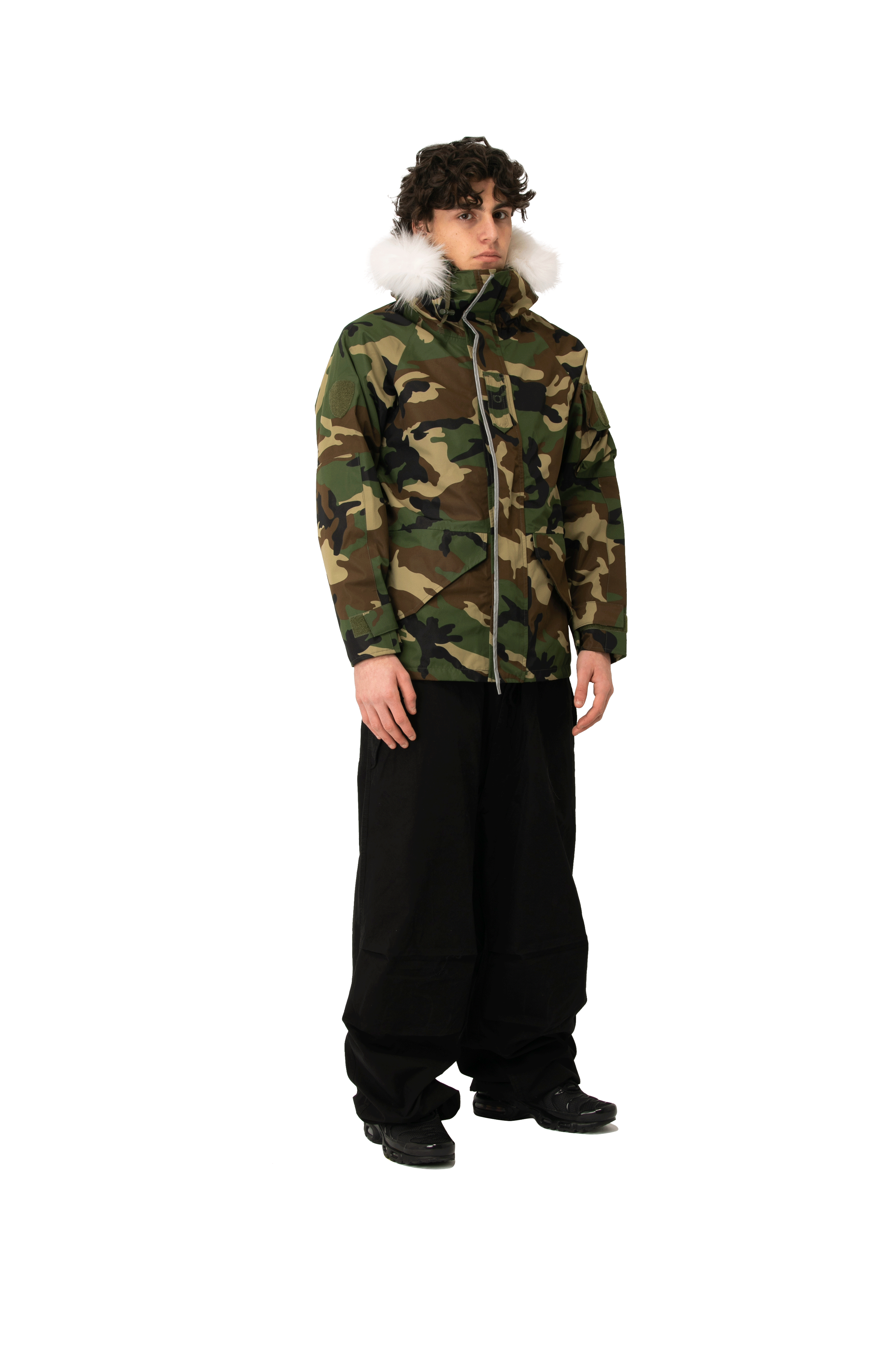 Woodland Camo Link Fur Parka