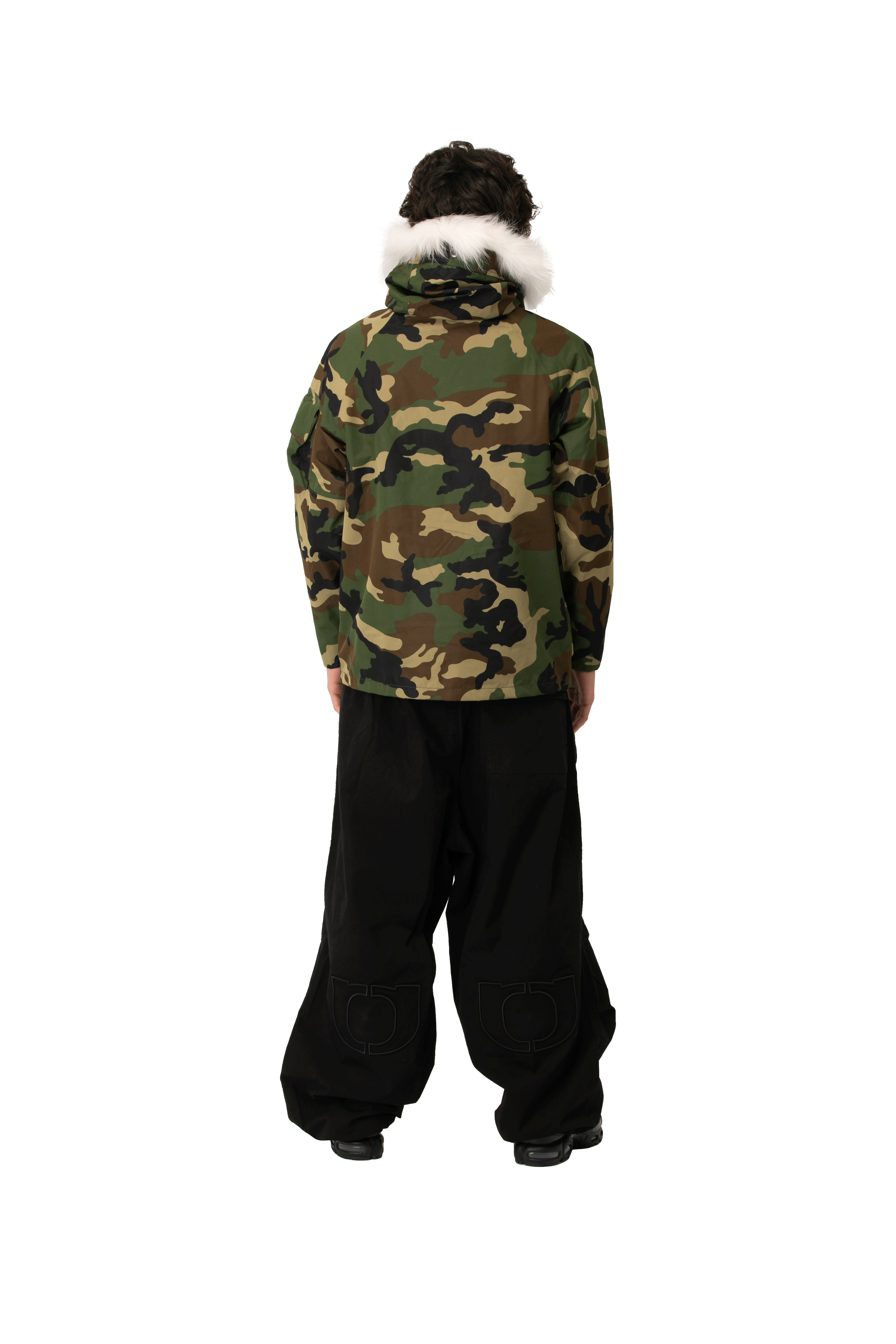 Woodland Camo Link Fur Parka
