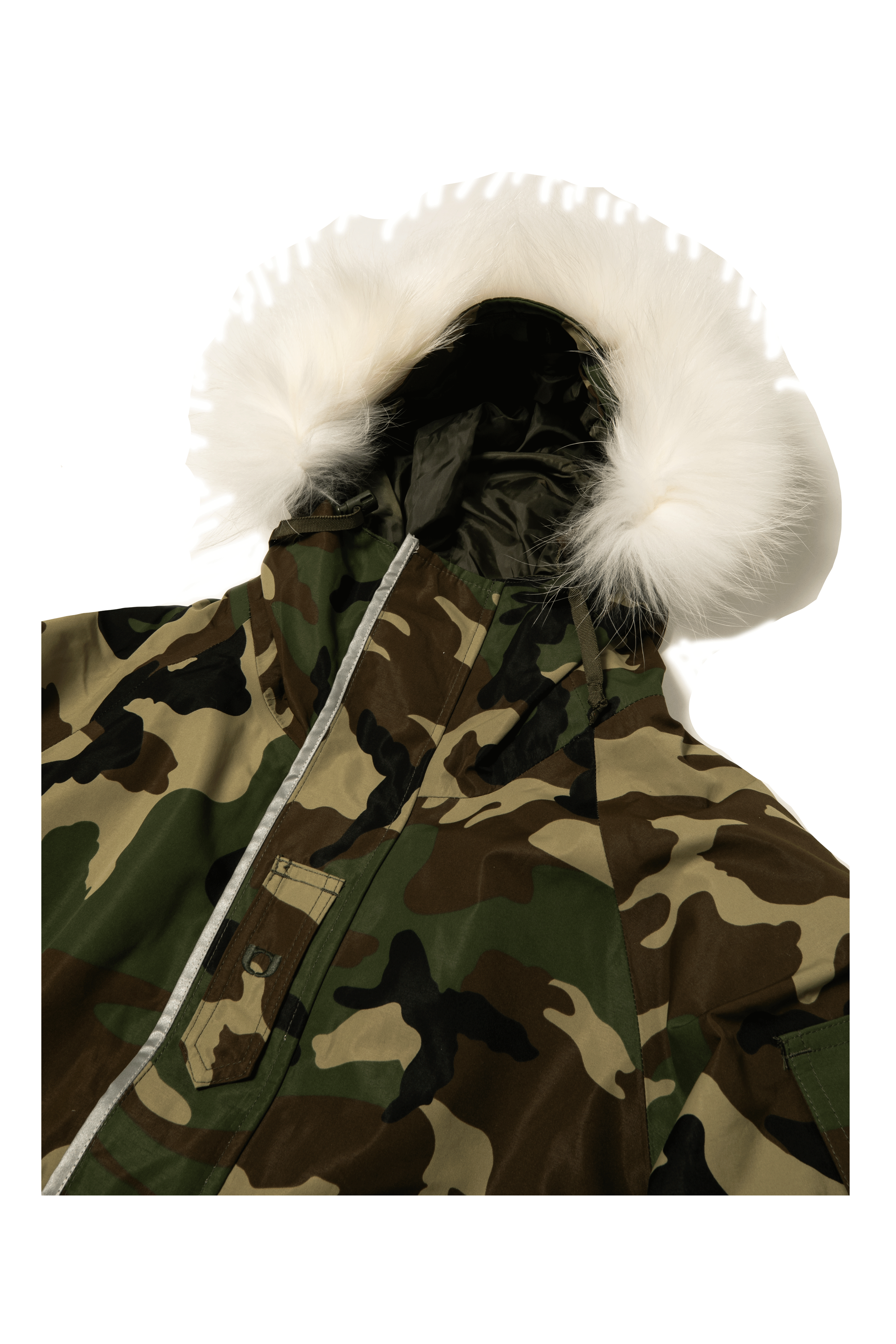 Woodland Camo Link Fur Parka