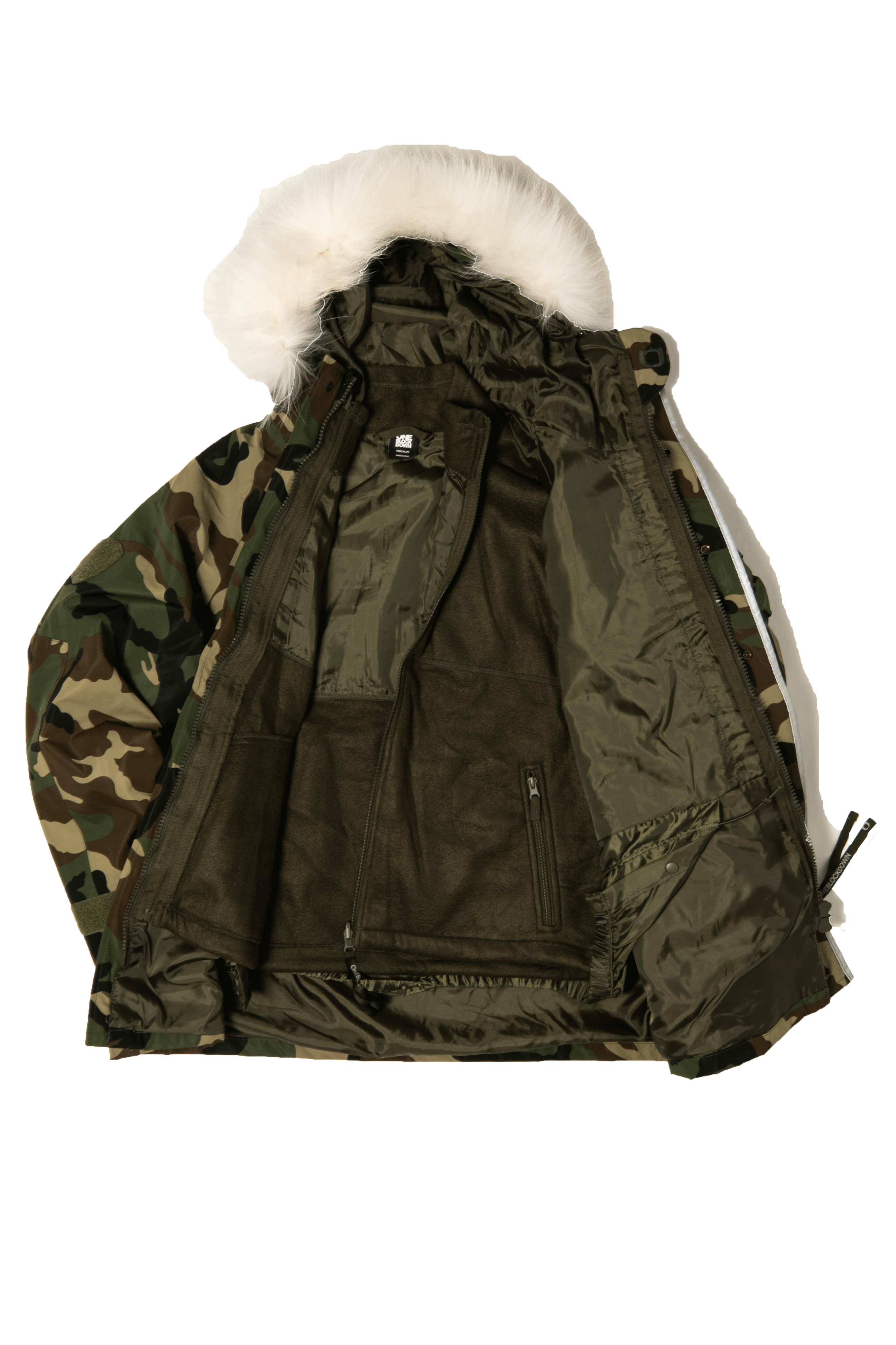 Woodland Camo Link Fur Parka