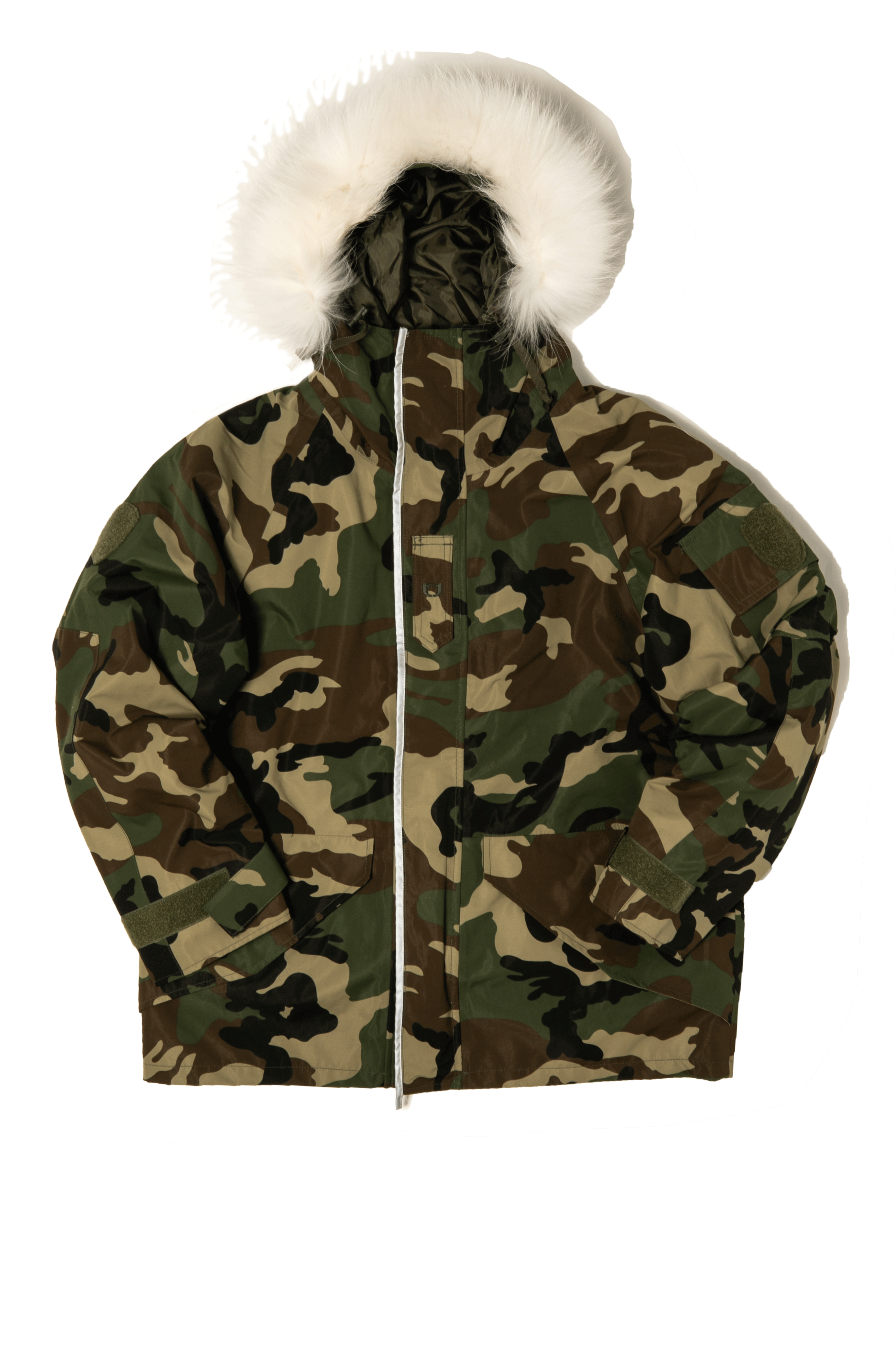 Woodland Camo Link Fur Parka