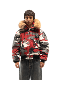 Reversible Camo Hood Bomber