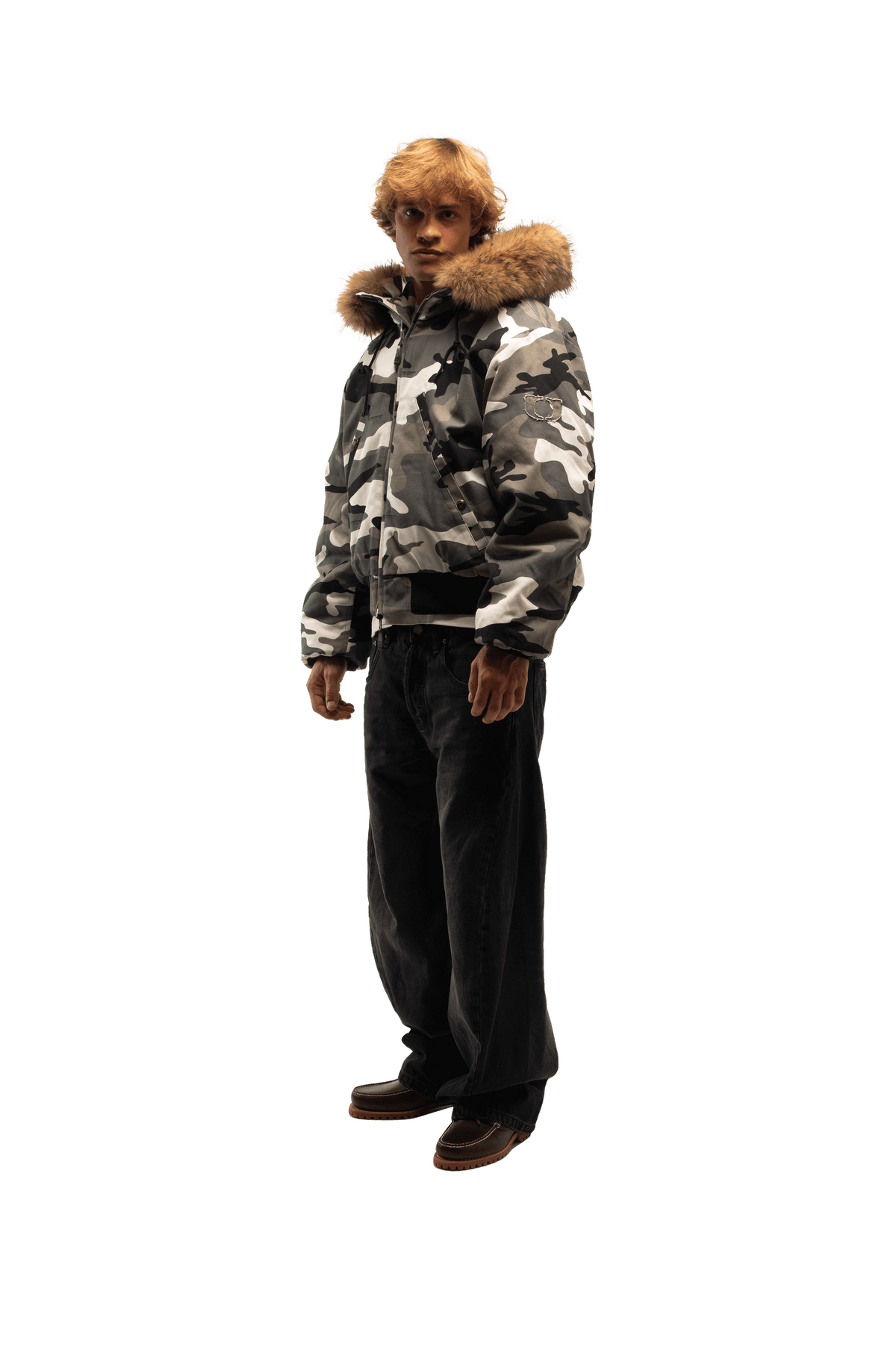 Reversible Camo Hood Bomber
