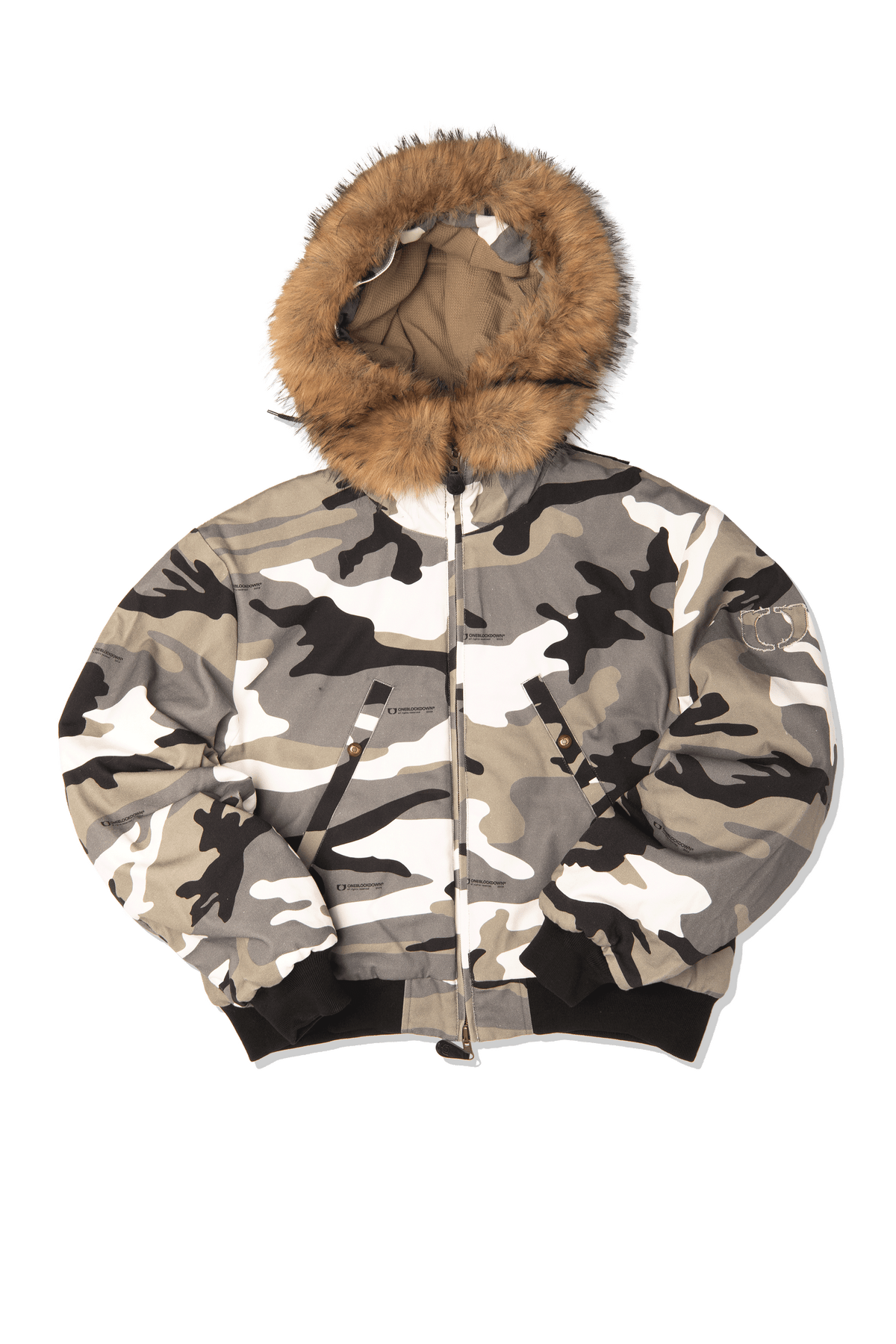 Reversible Camo Hood Bomber