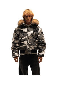 Reversible Camo Hood Bomber