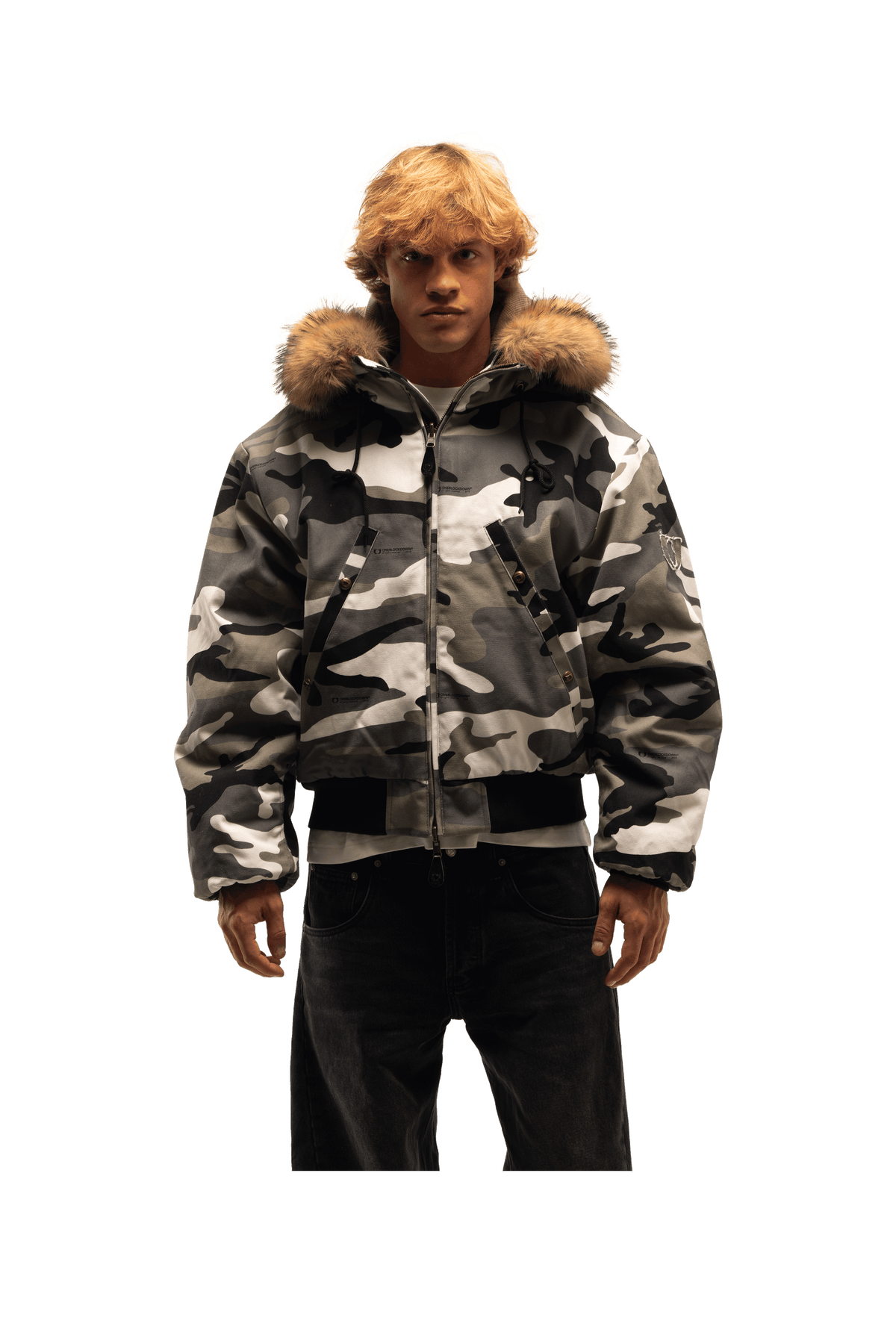 Reversible Camo Hood Bomber