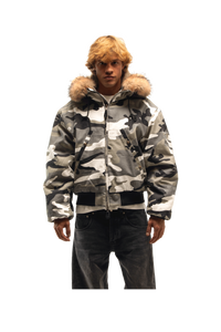 Reversible Camo Hood Bomber