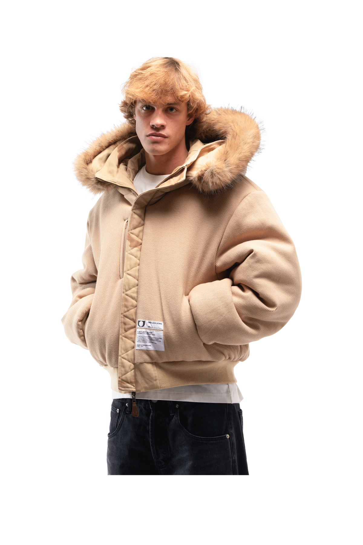 Reversible Camo Hood Bomber
