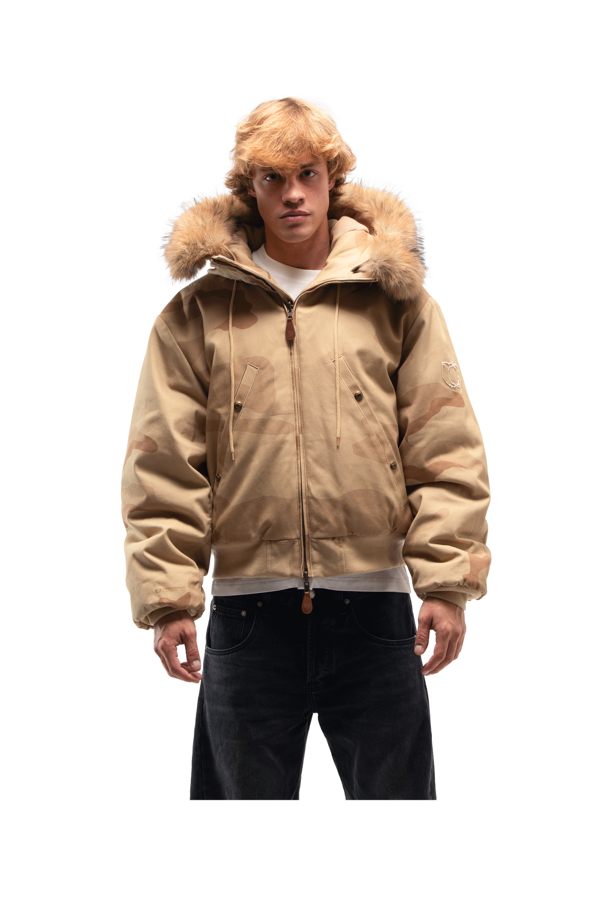 Reversible Camo Hood Bomber