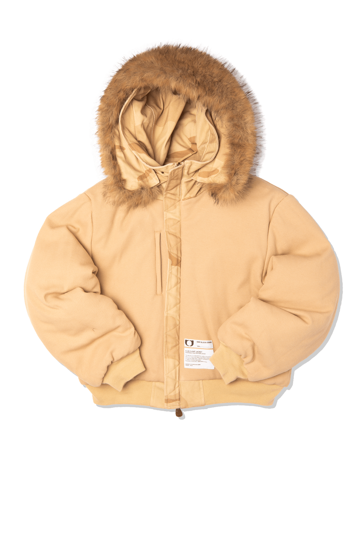 Reversible Camo Hood Bomber
