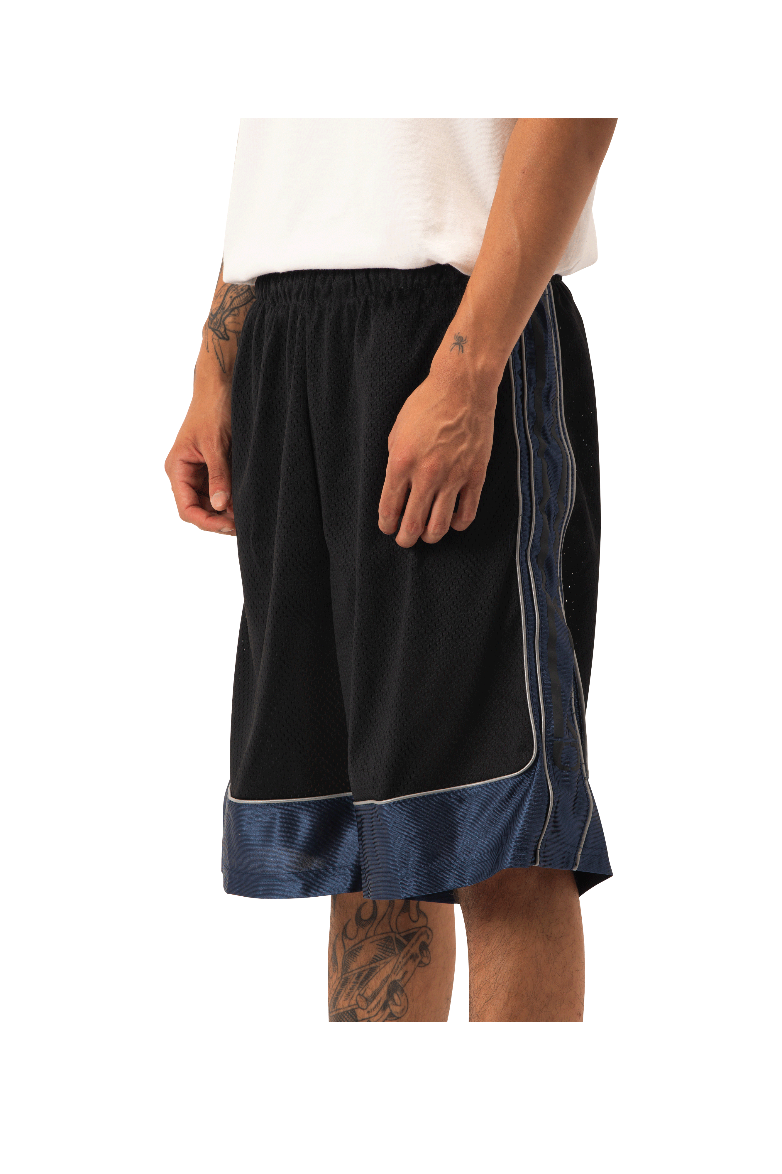 Mesh Puff Print Basketball Shorts