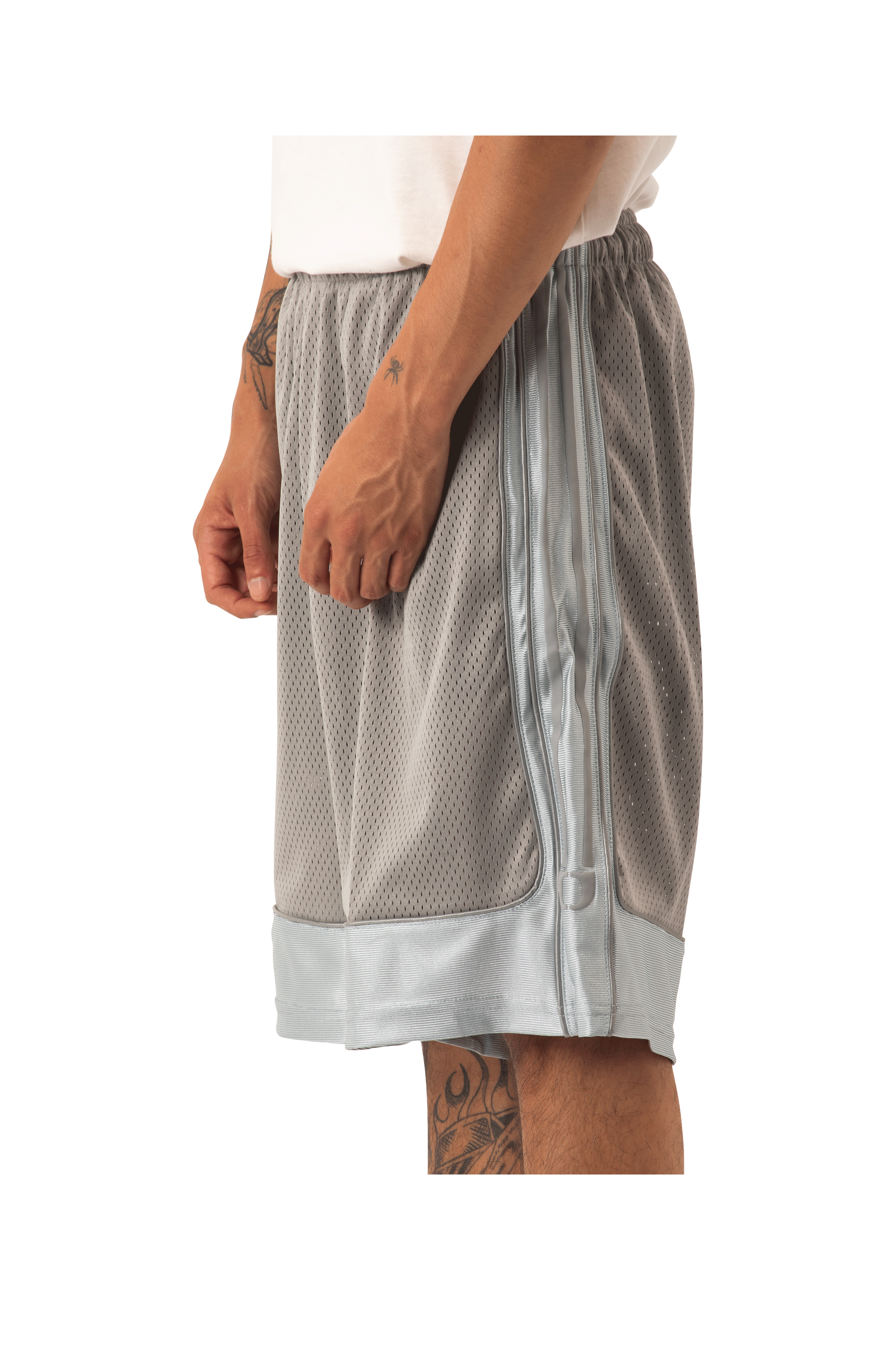 Mesh Puff Print Basketball Shorts