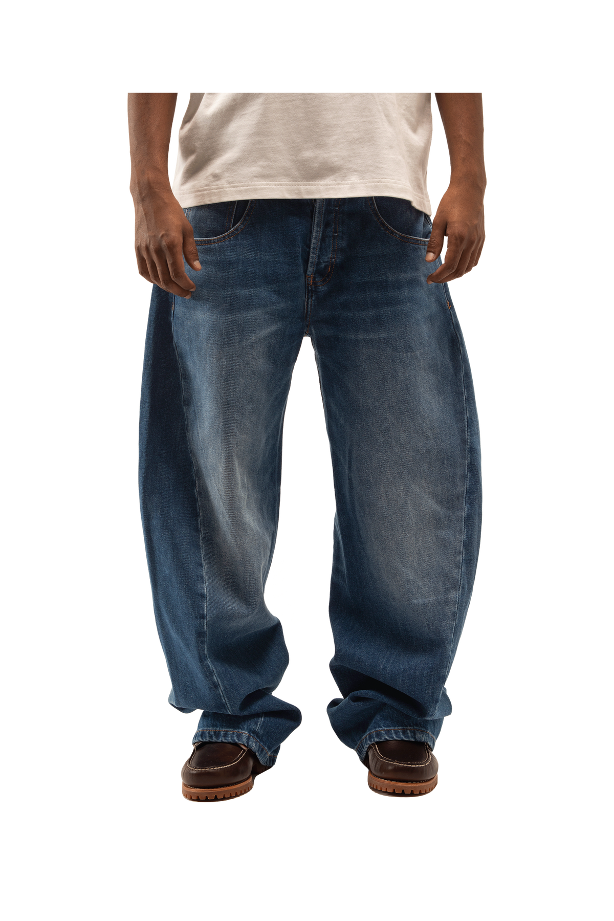 Engineered Washed Denim Pant