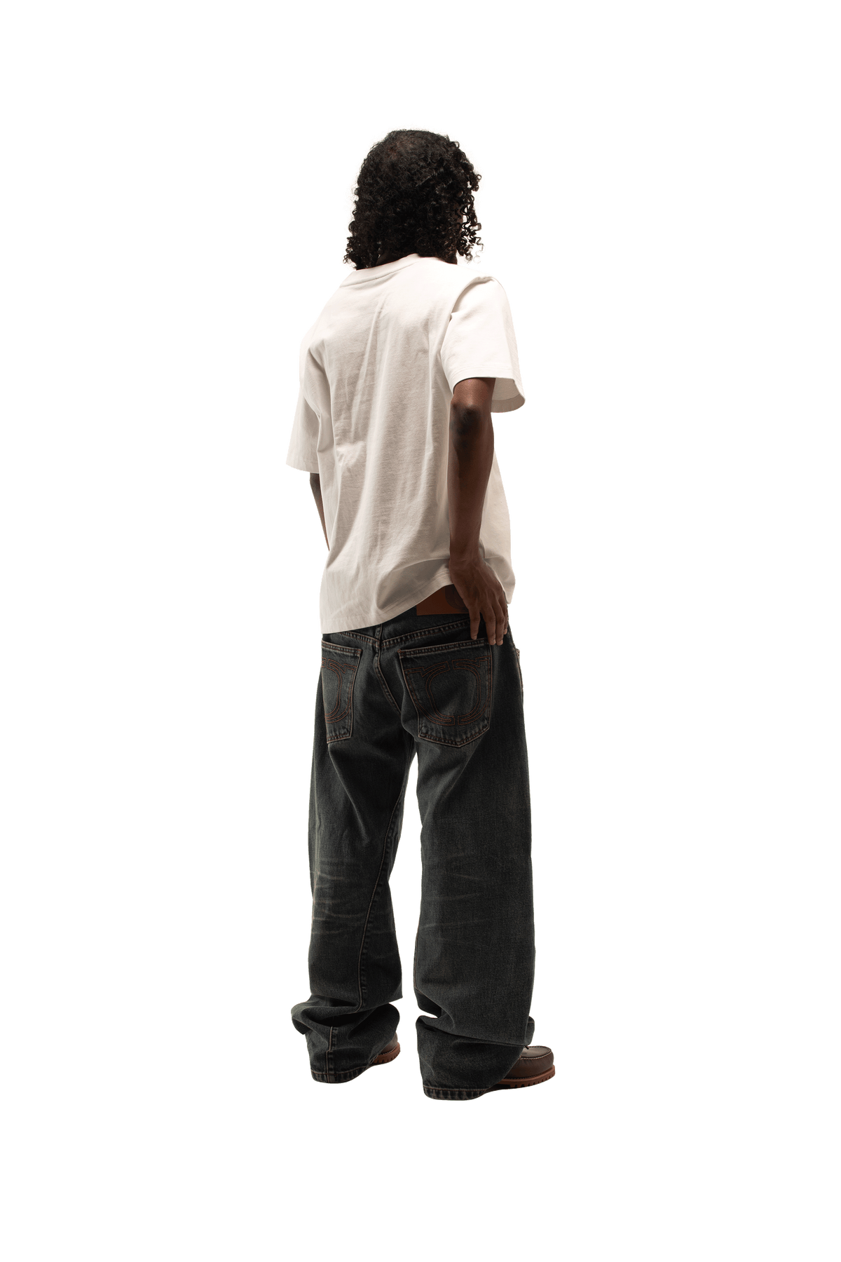 Engineered Washed Denim Pant