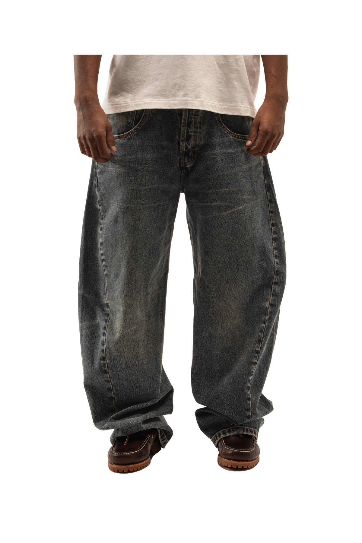 Engineered Washed Denim Pant