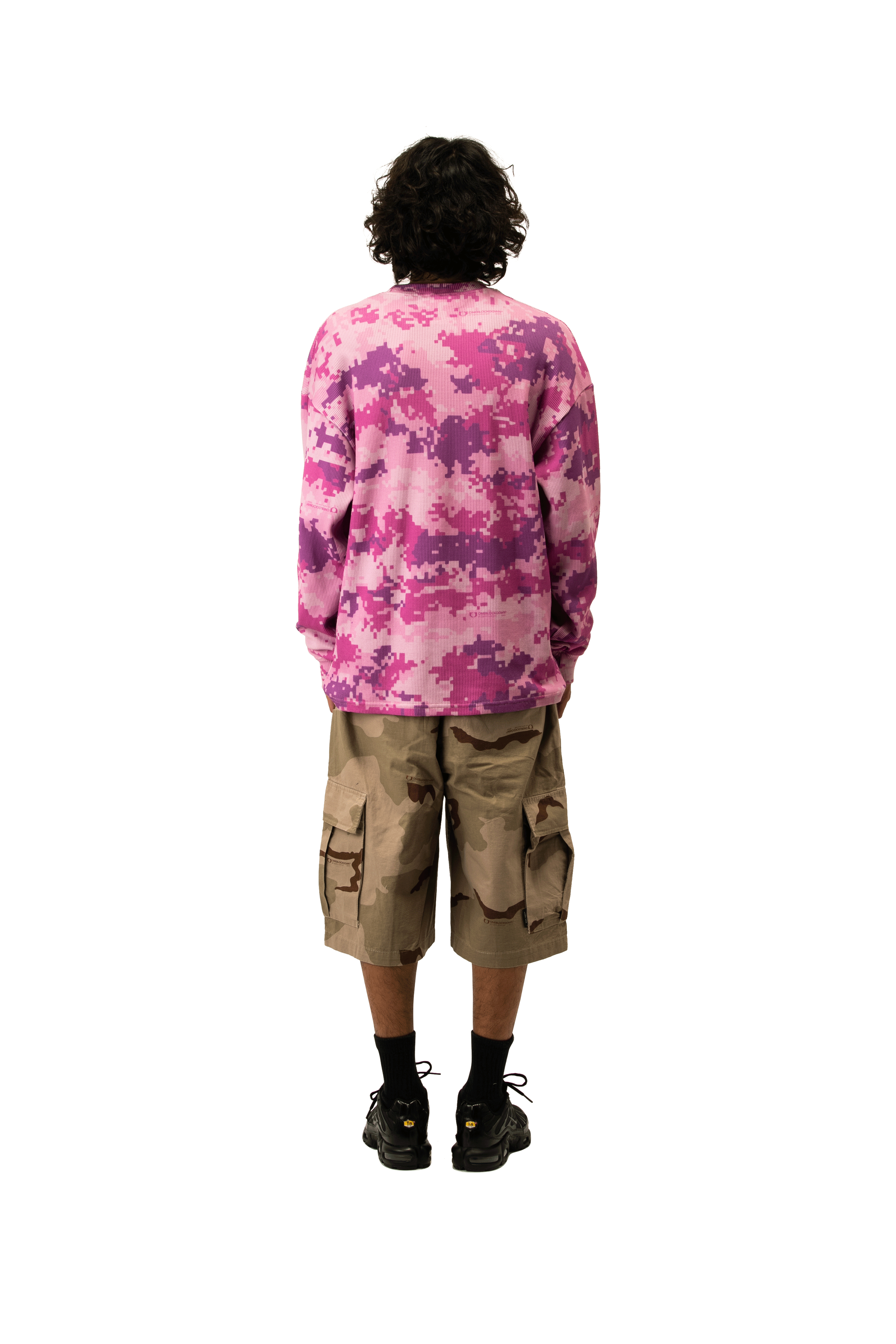 Pink Digi Camo Waffle Crewneck