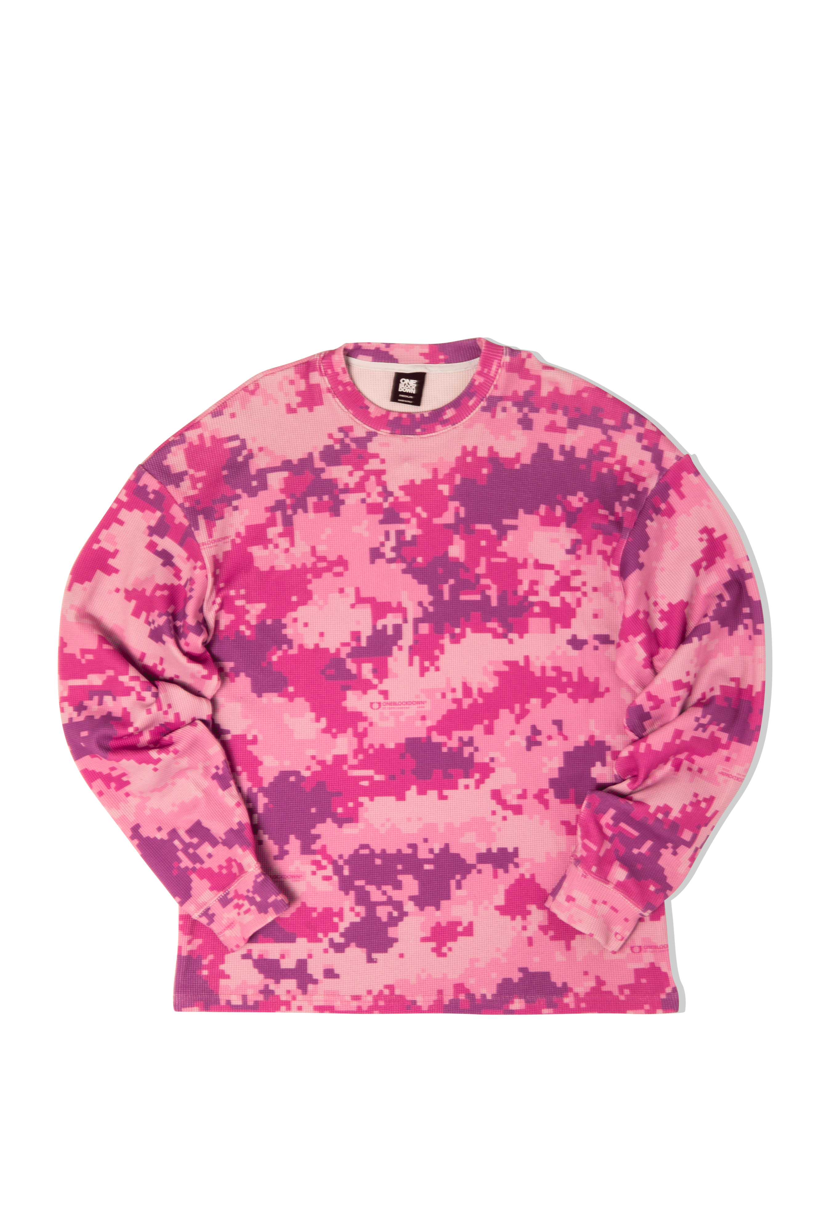 Pink Digi Camo Waffle Crewneck