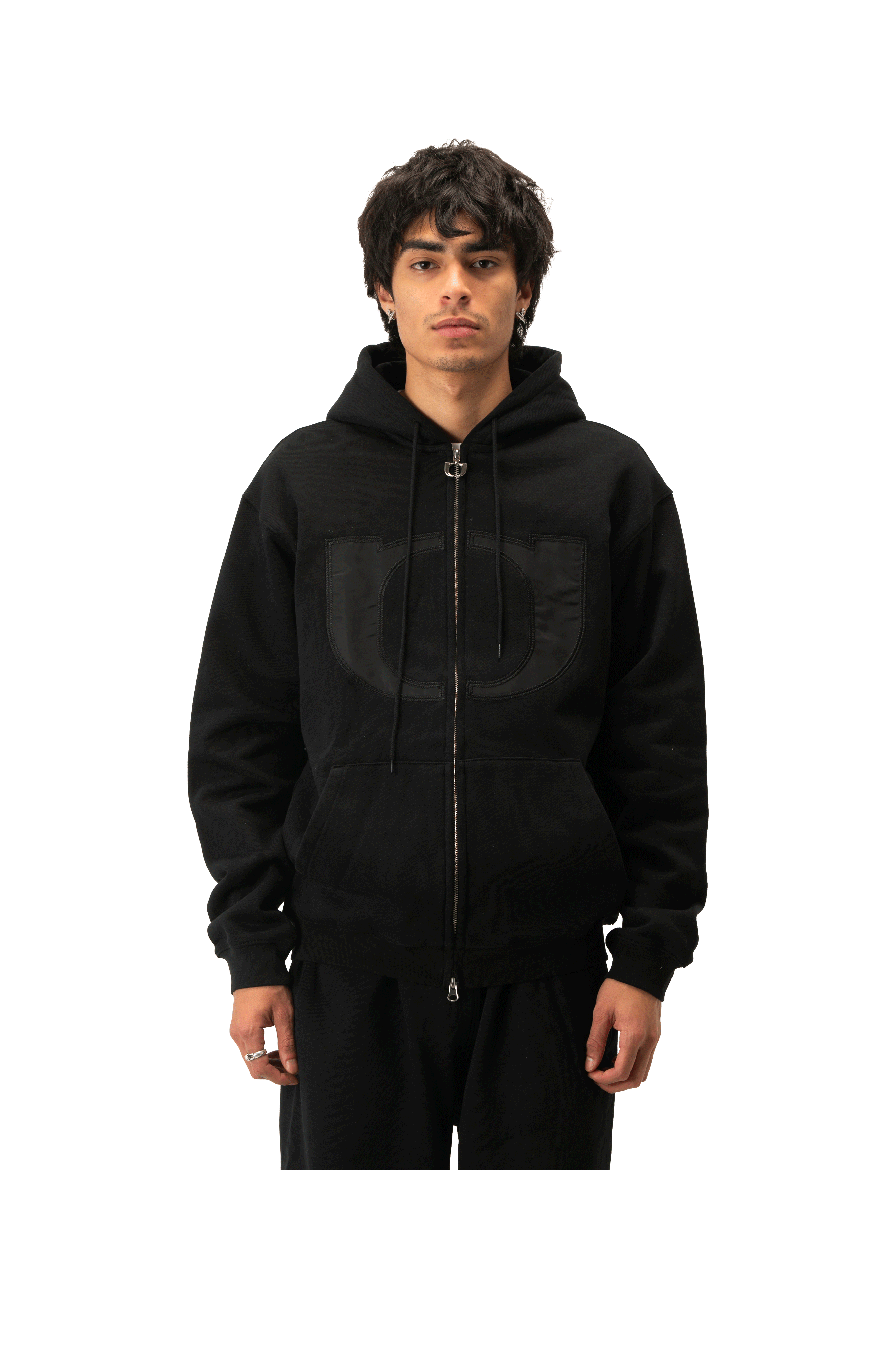 Embroidered Logo Hoodie Zip