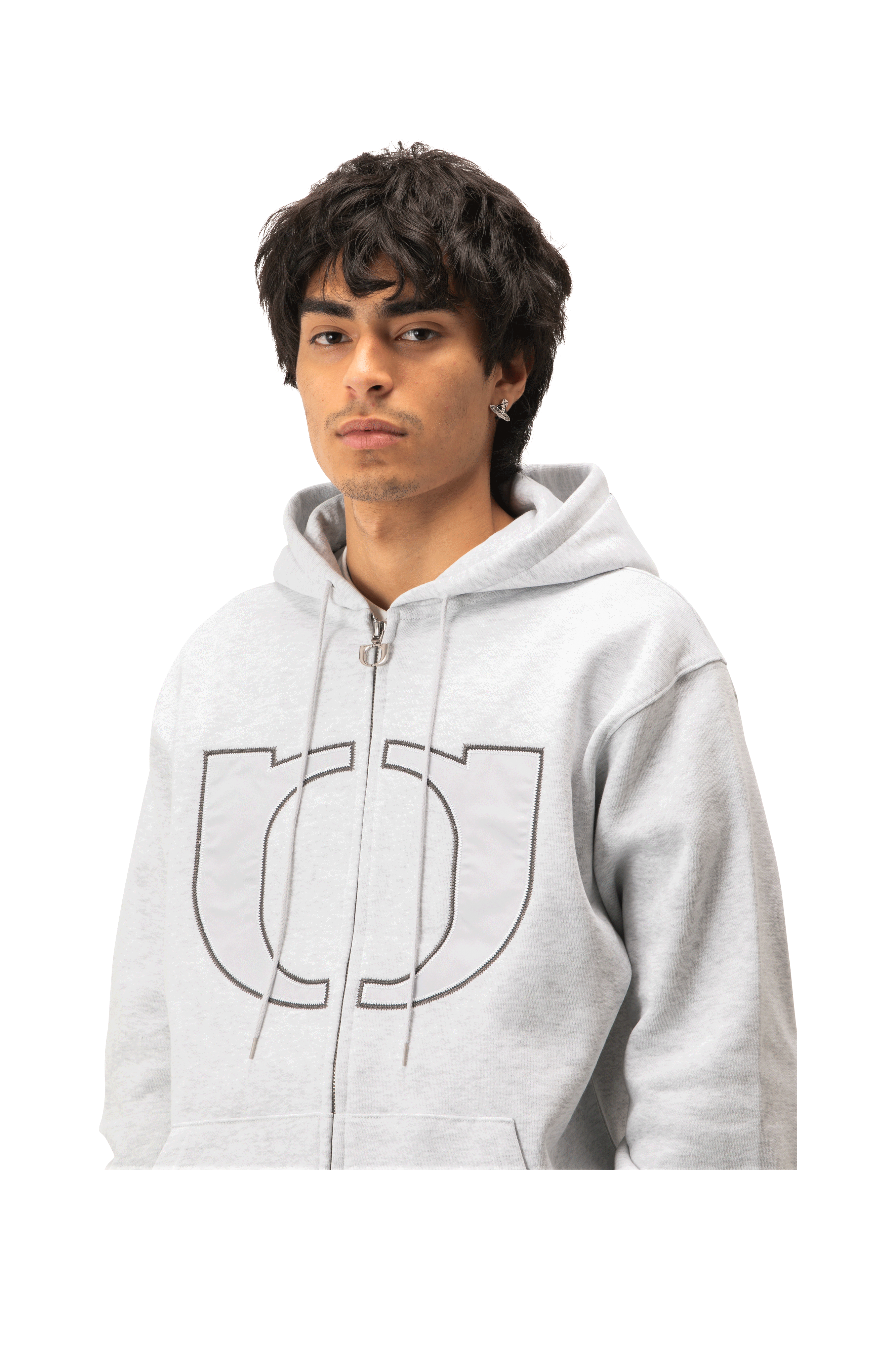 Embroidered Logo Hoodie Zip