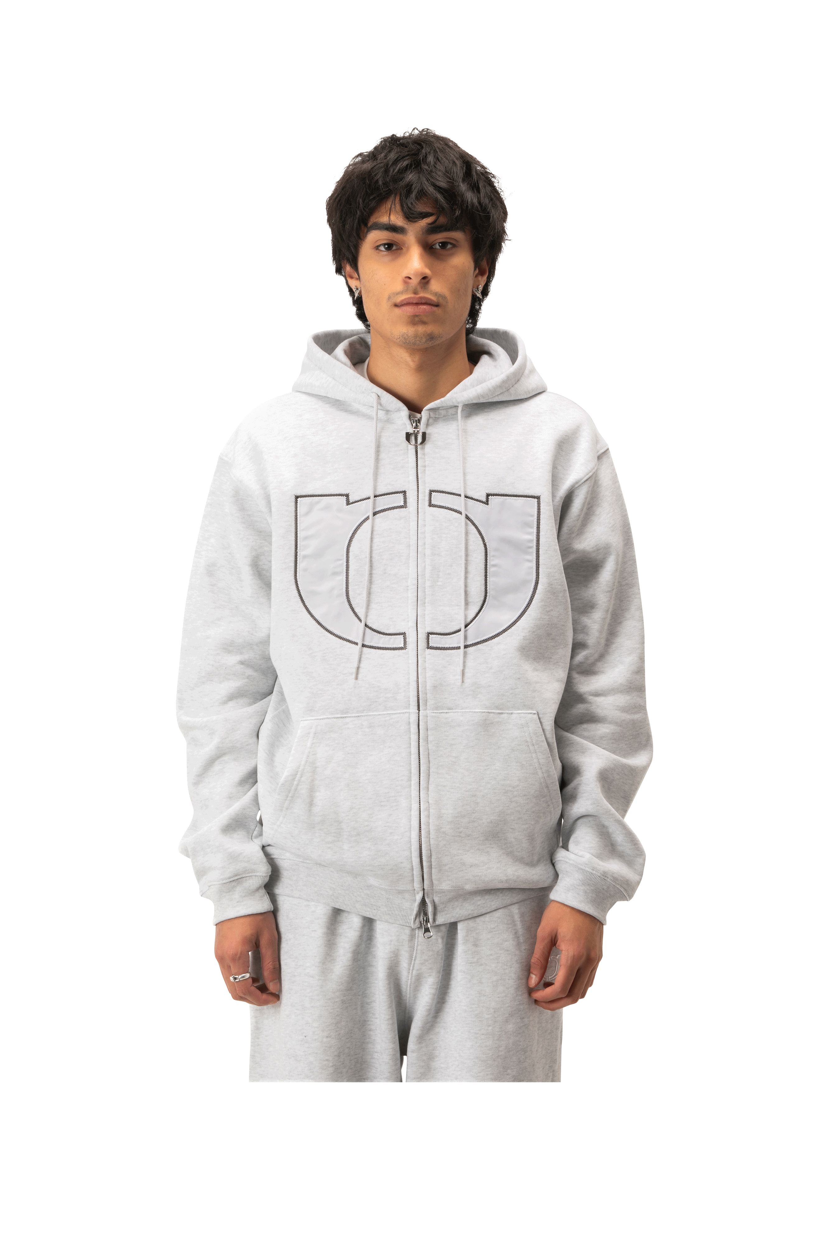 Embroidered Logo Hoodie Zip