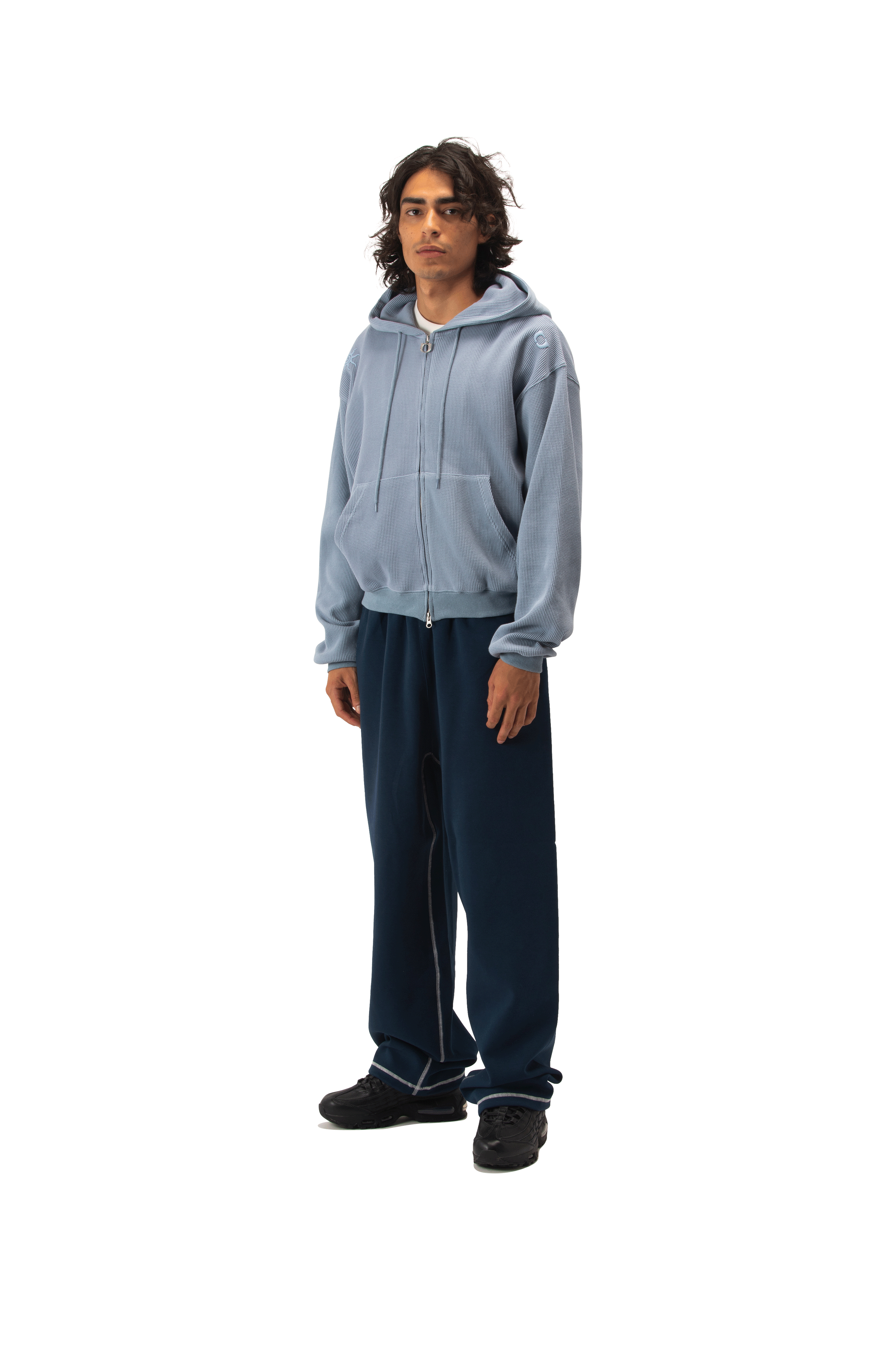 Waffle Zip Up Hoodie