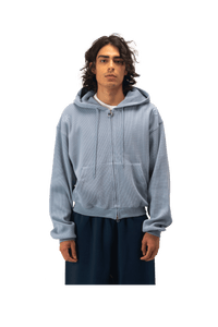 Waffle Zip Up Hoodie