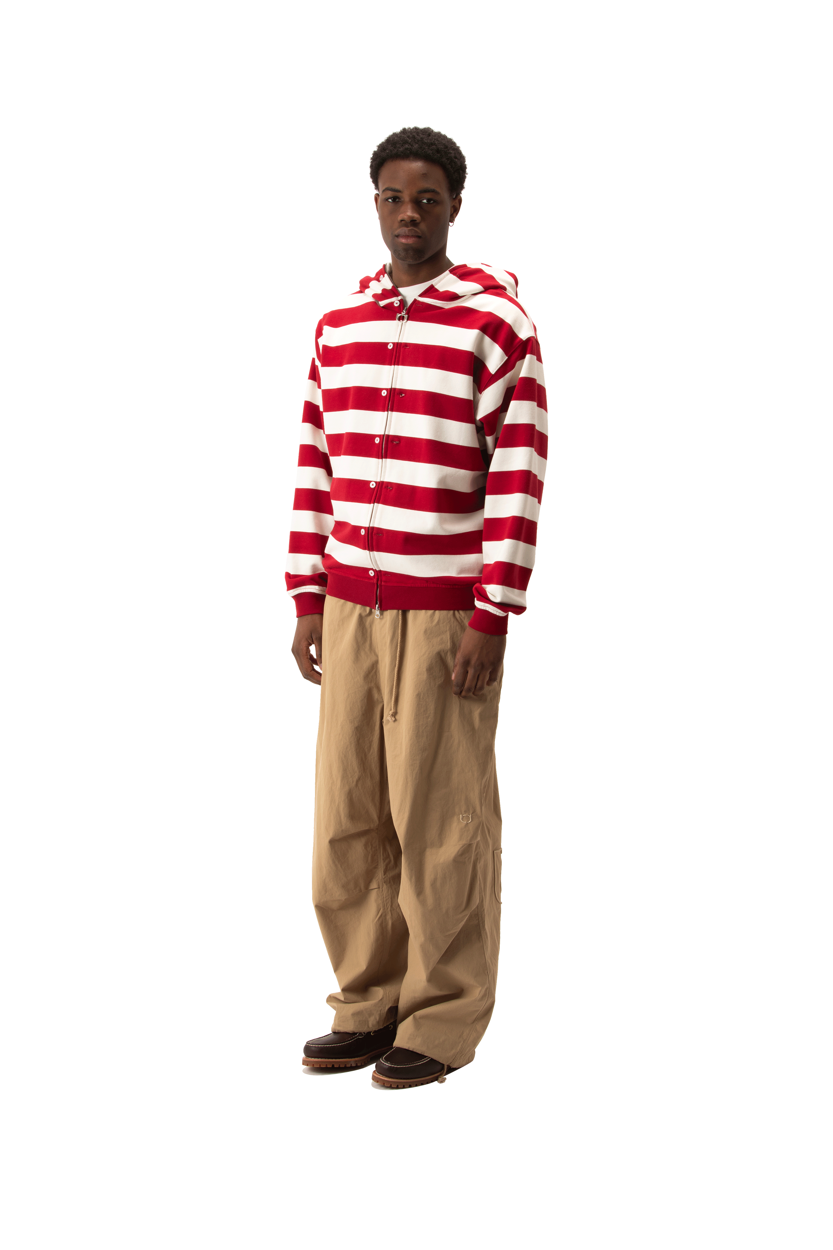 Button Up Zip-Up Sweatshirt