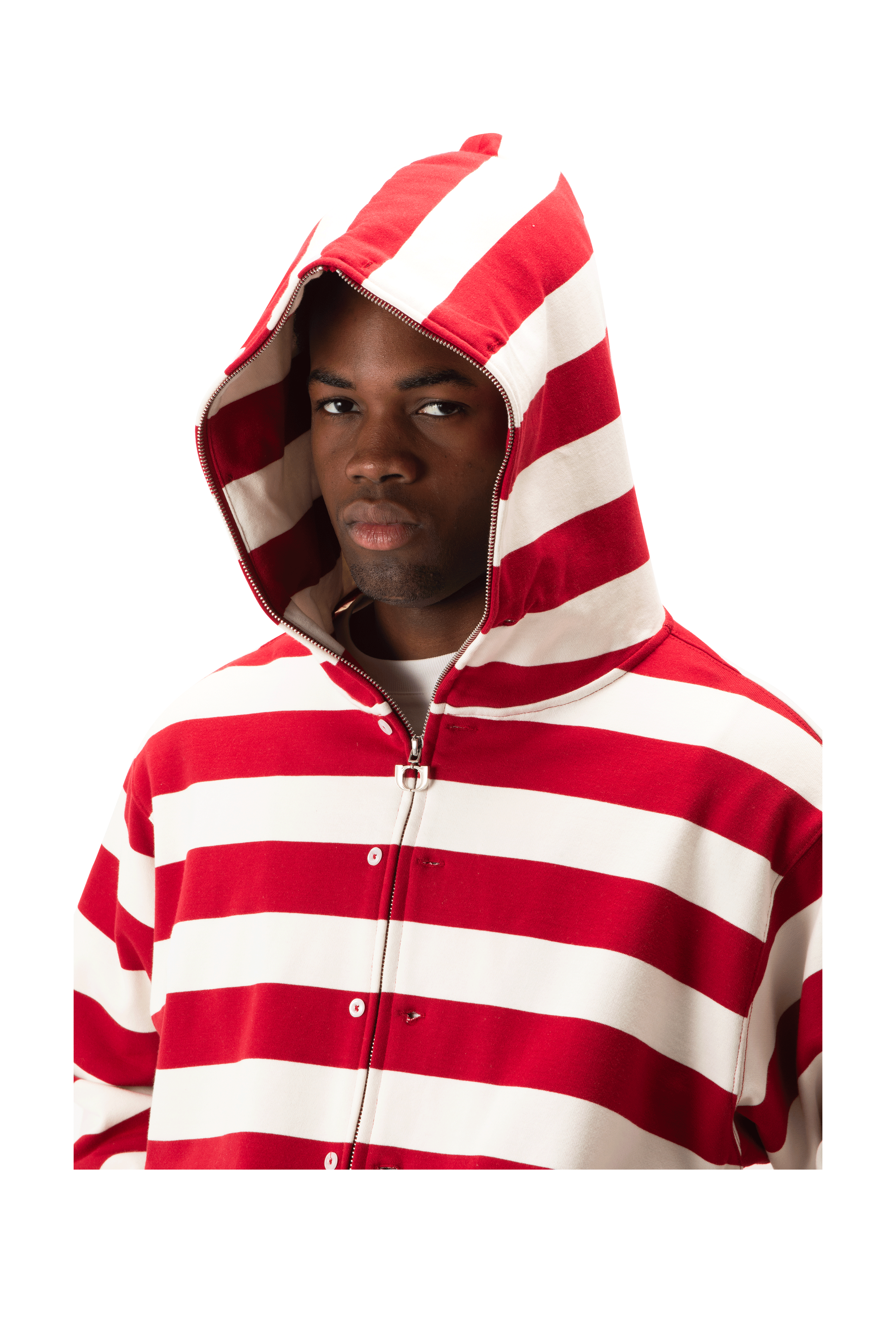 Button Up Zip-Up Sweatshirt