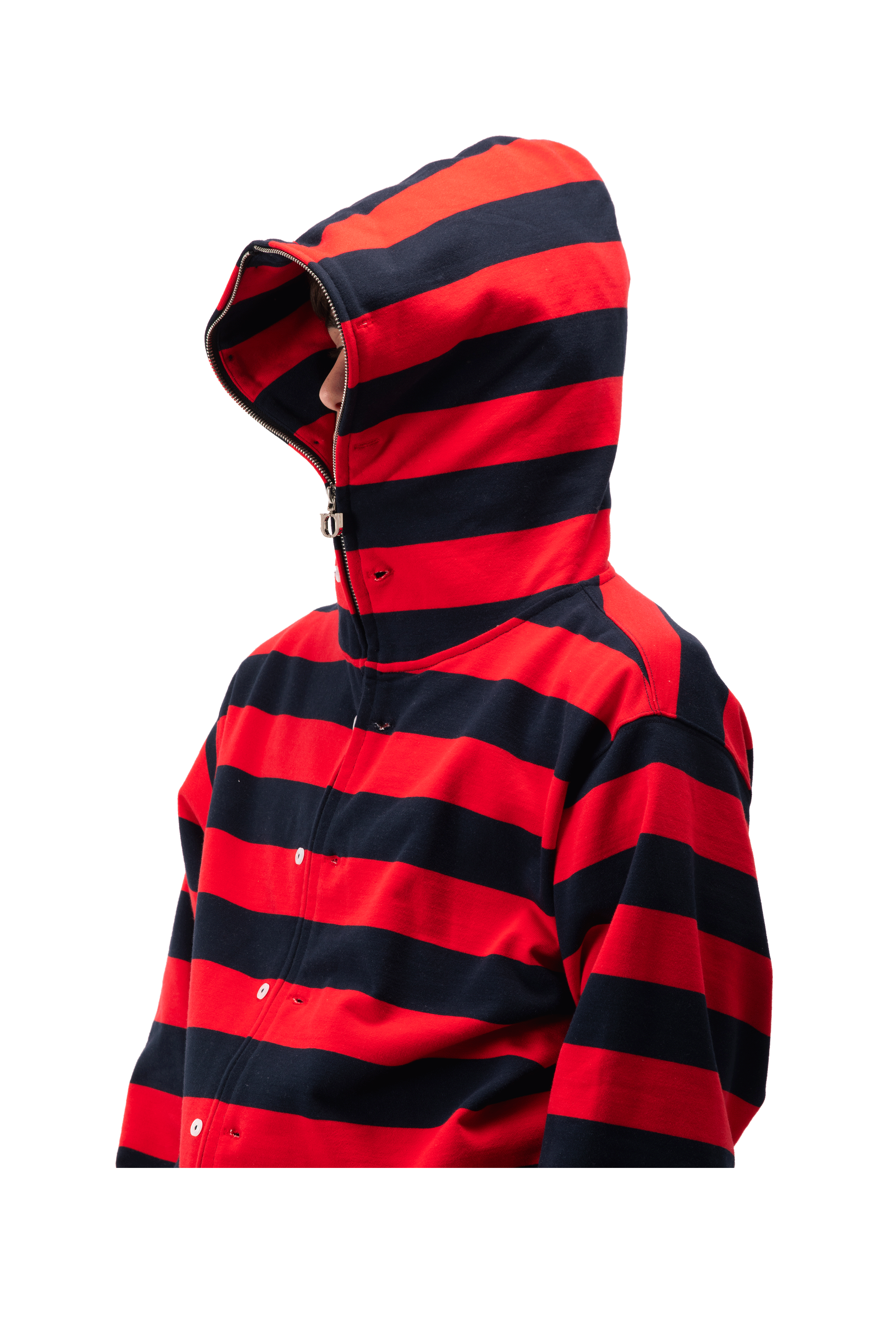 Button Up Zip-Up Sweatshirt