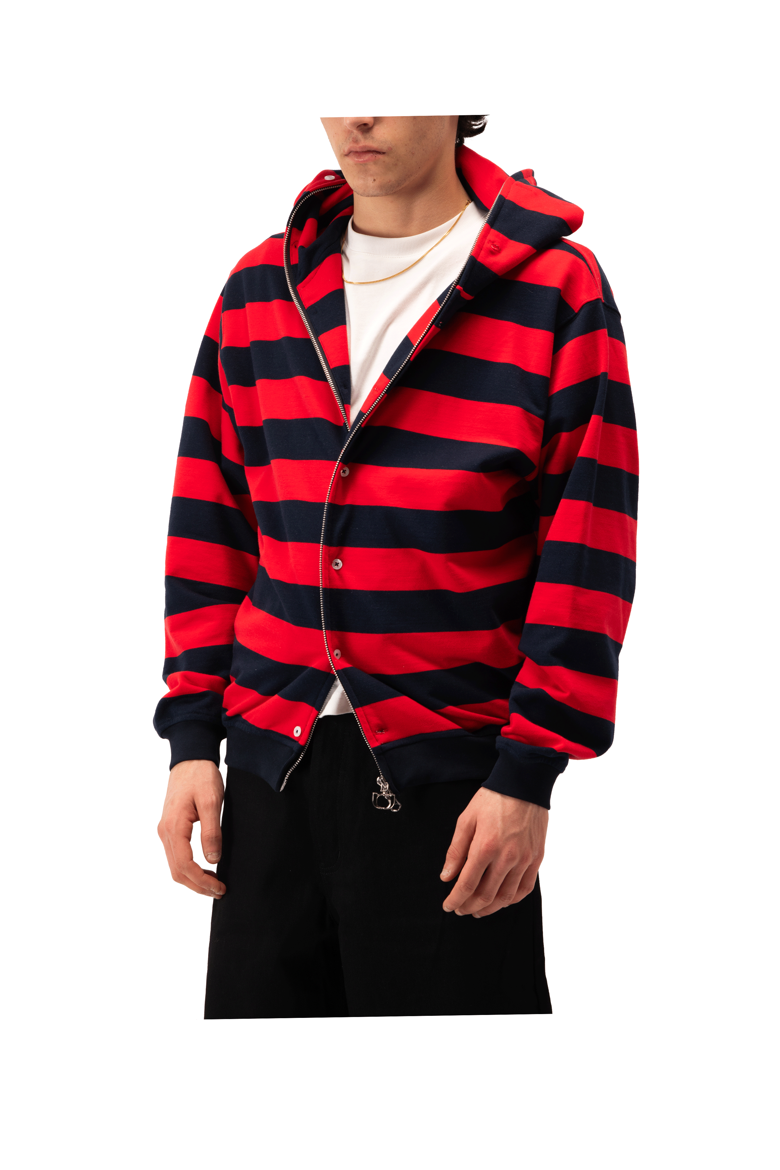 Button Up Zip-Up Sweatshirt