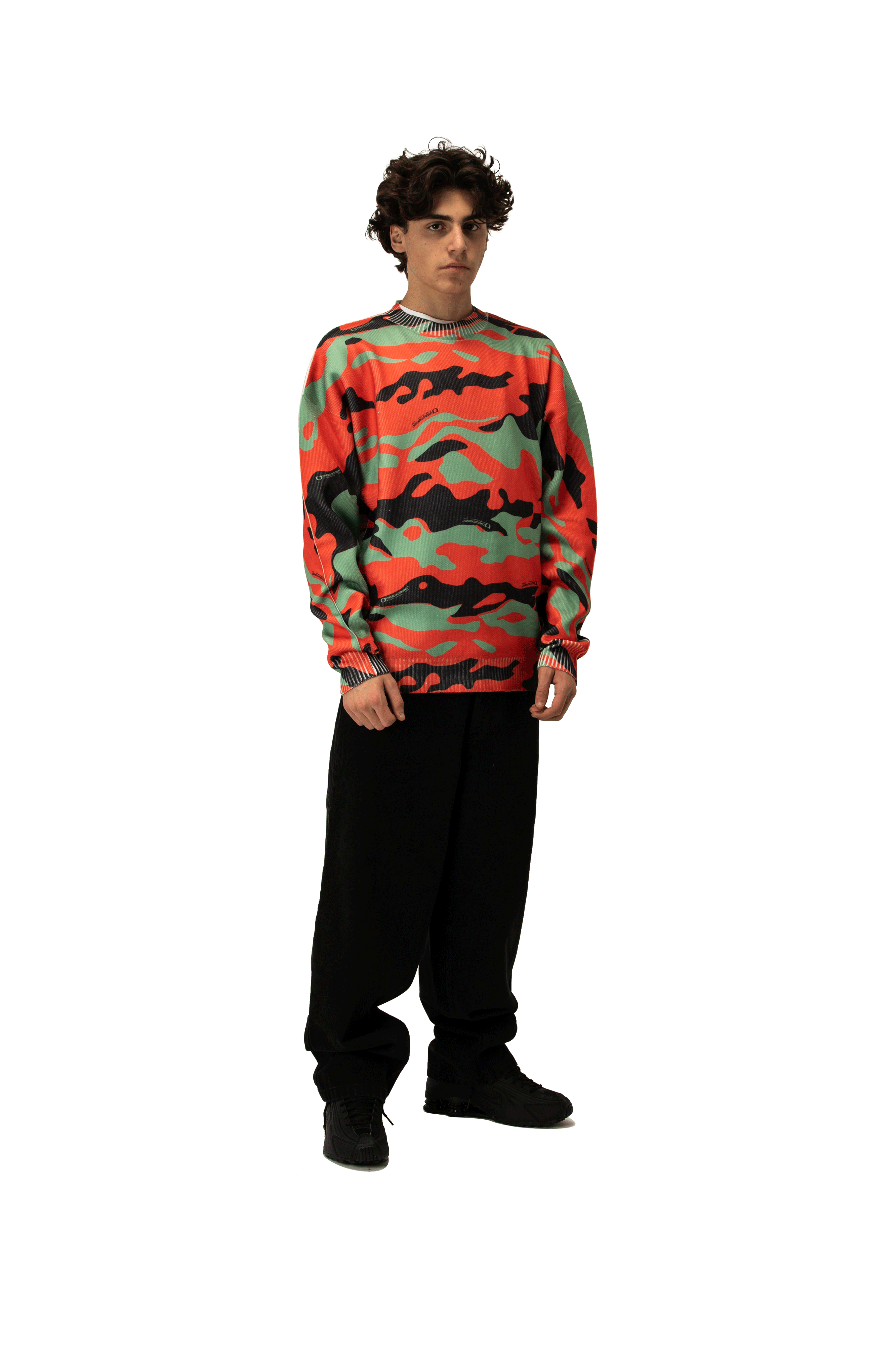 Fireleaf Camo Knitted Crewneck