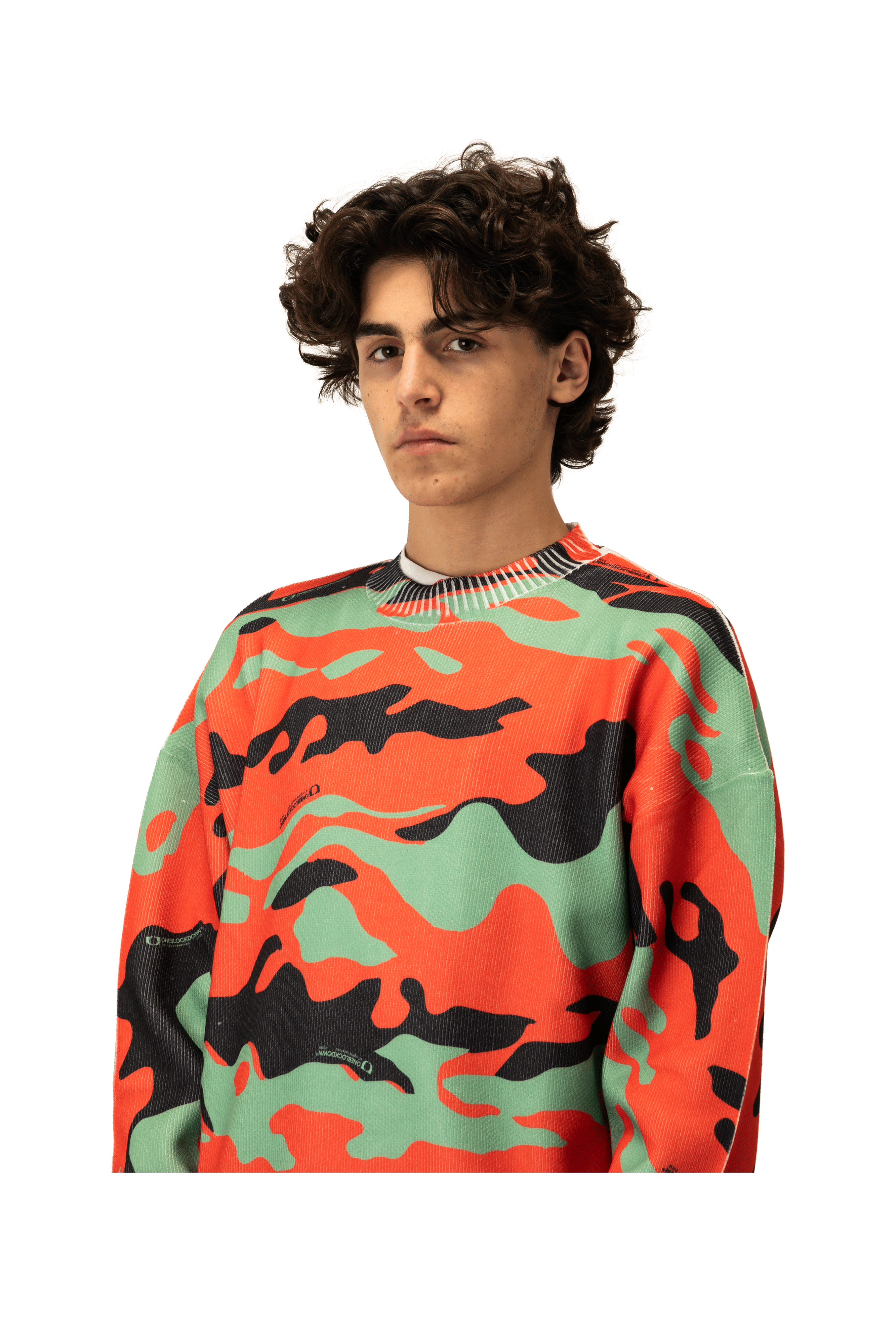 Fireleaf Camo Knitted Crewneck