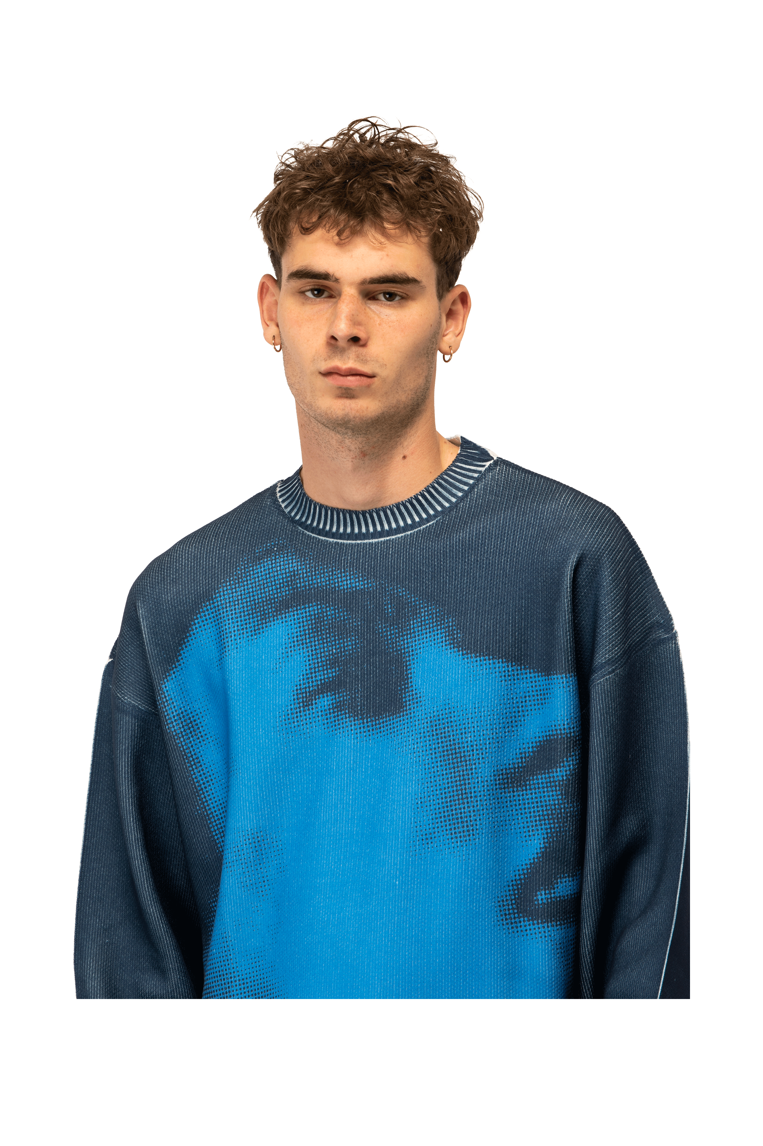 Face Knitted Crewneck