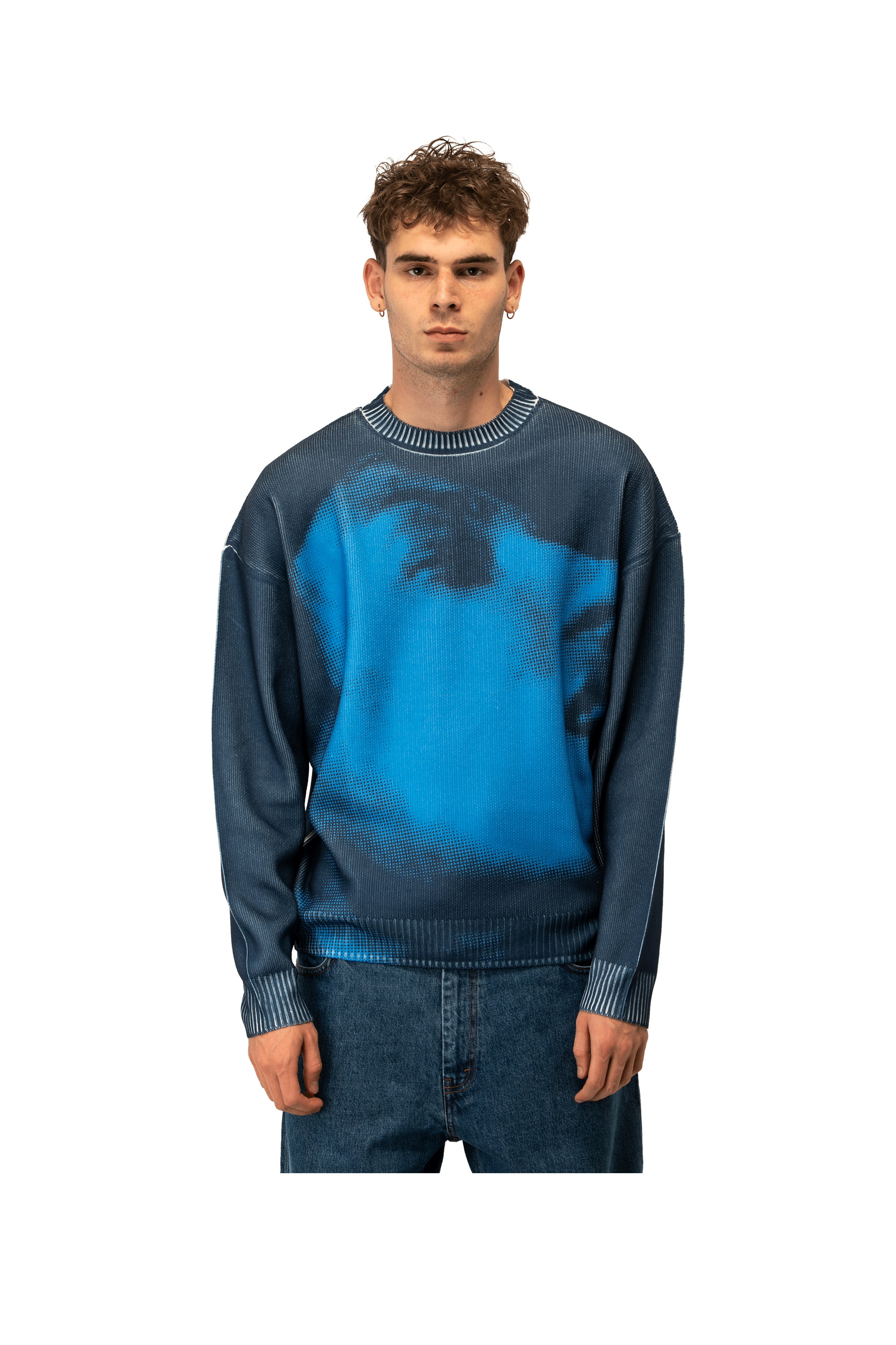 Face Knitted Crewneck