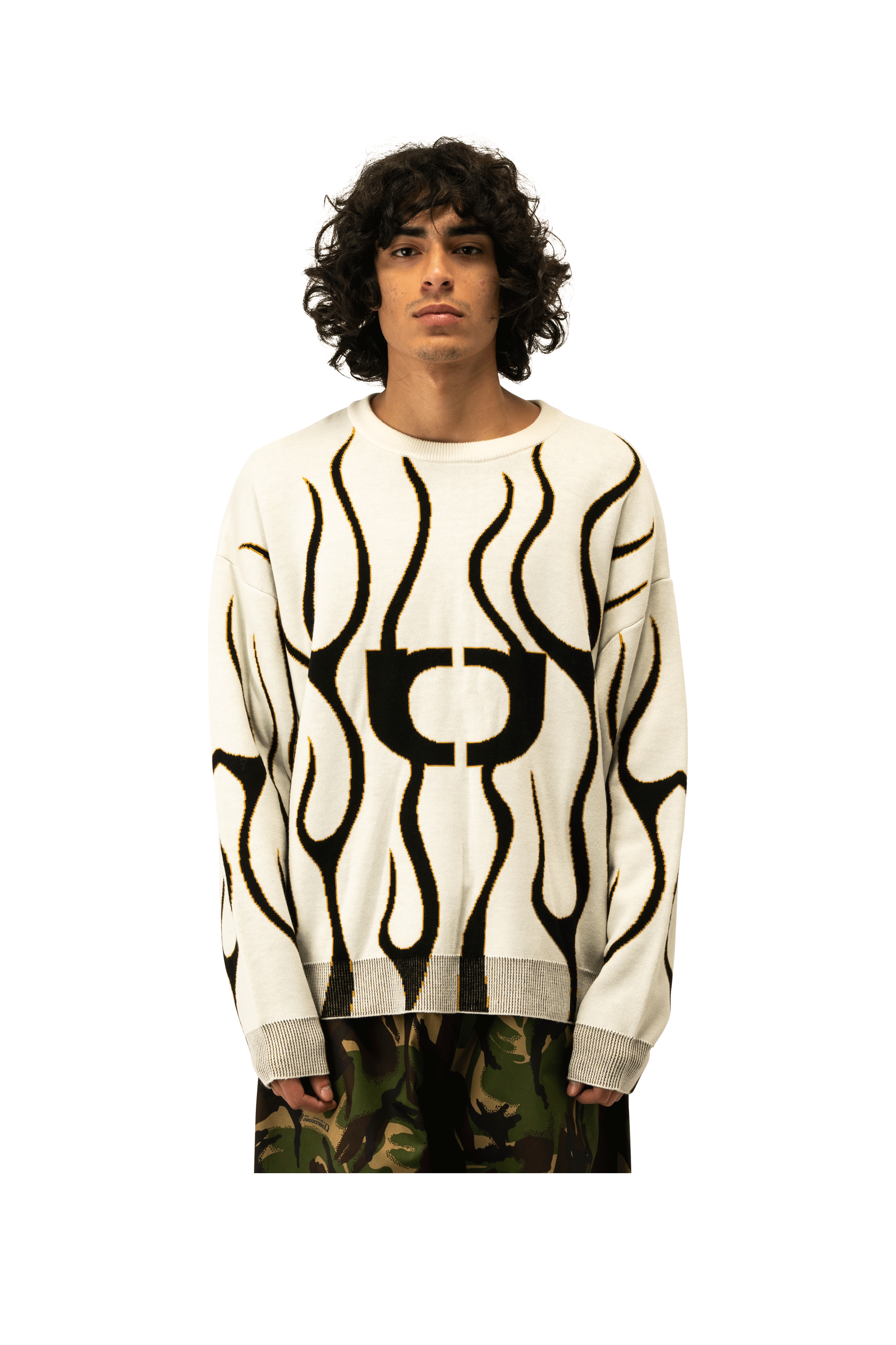 Flame Knitted Crewneck